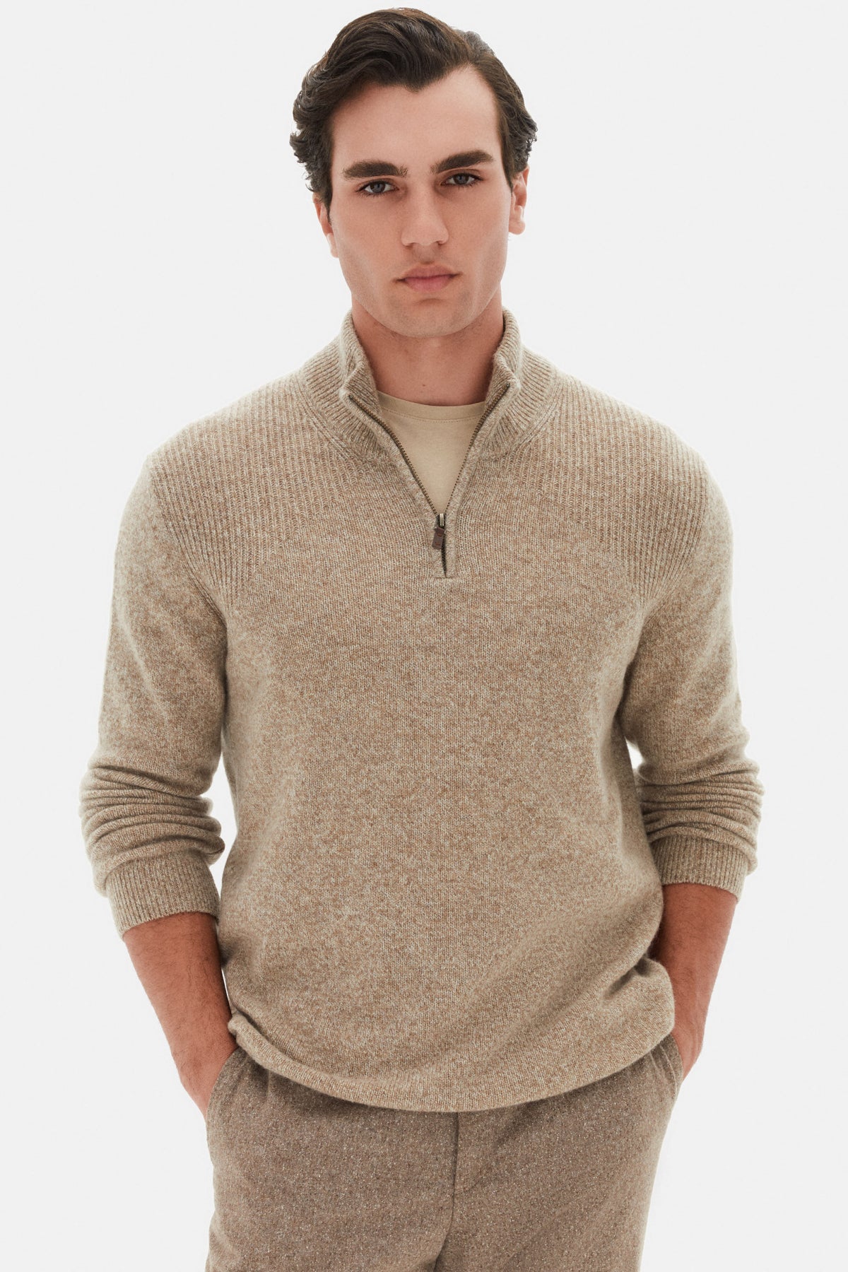 PULOVER REGULAR FIT D'S DAMAT  - Bej