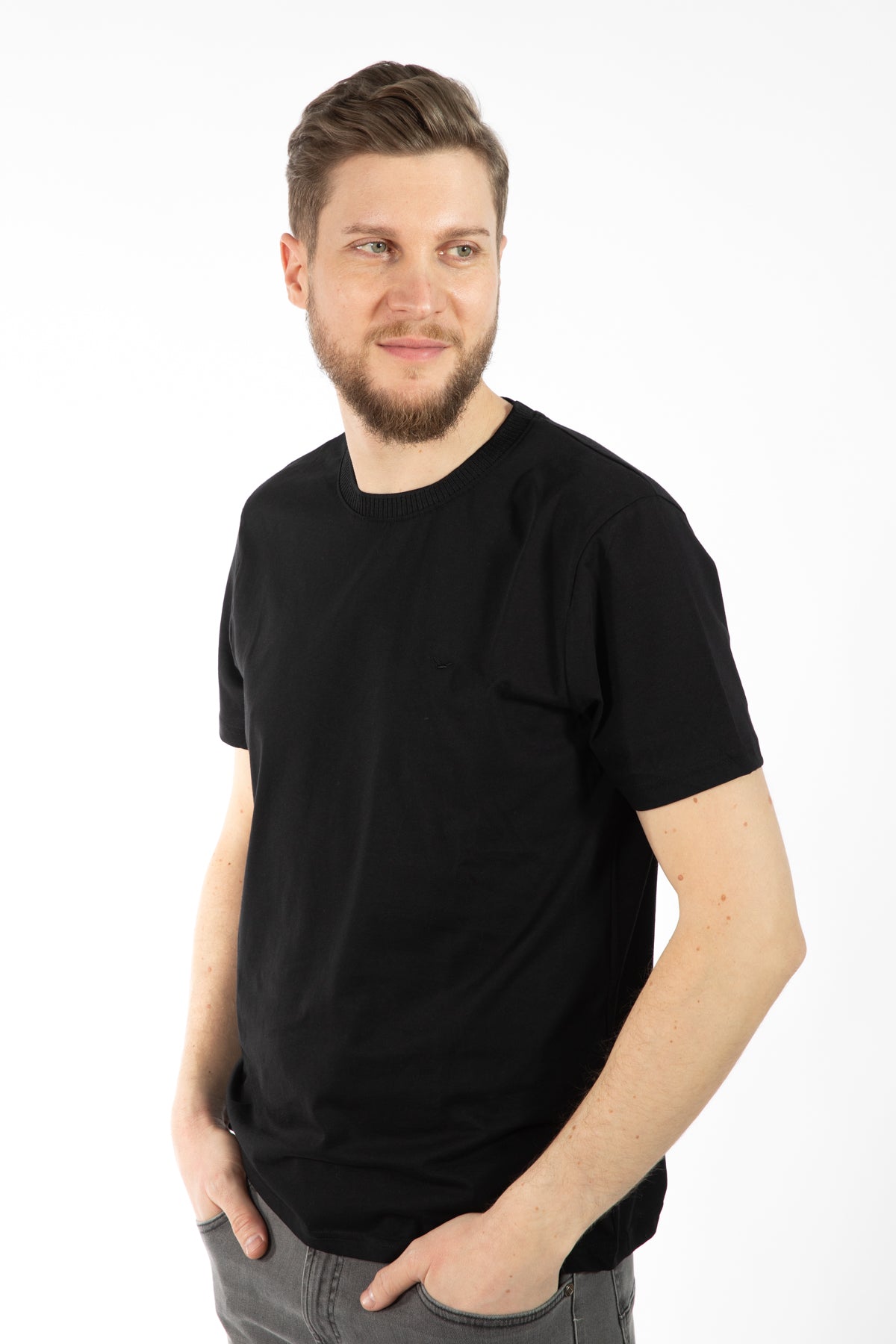 TRICOU REGULAR FIT D'S DAMAT  - Negru