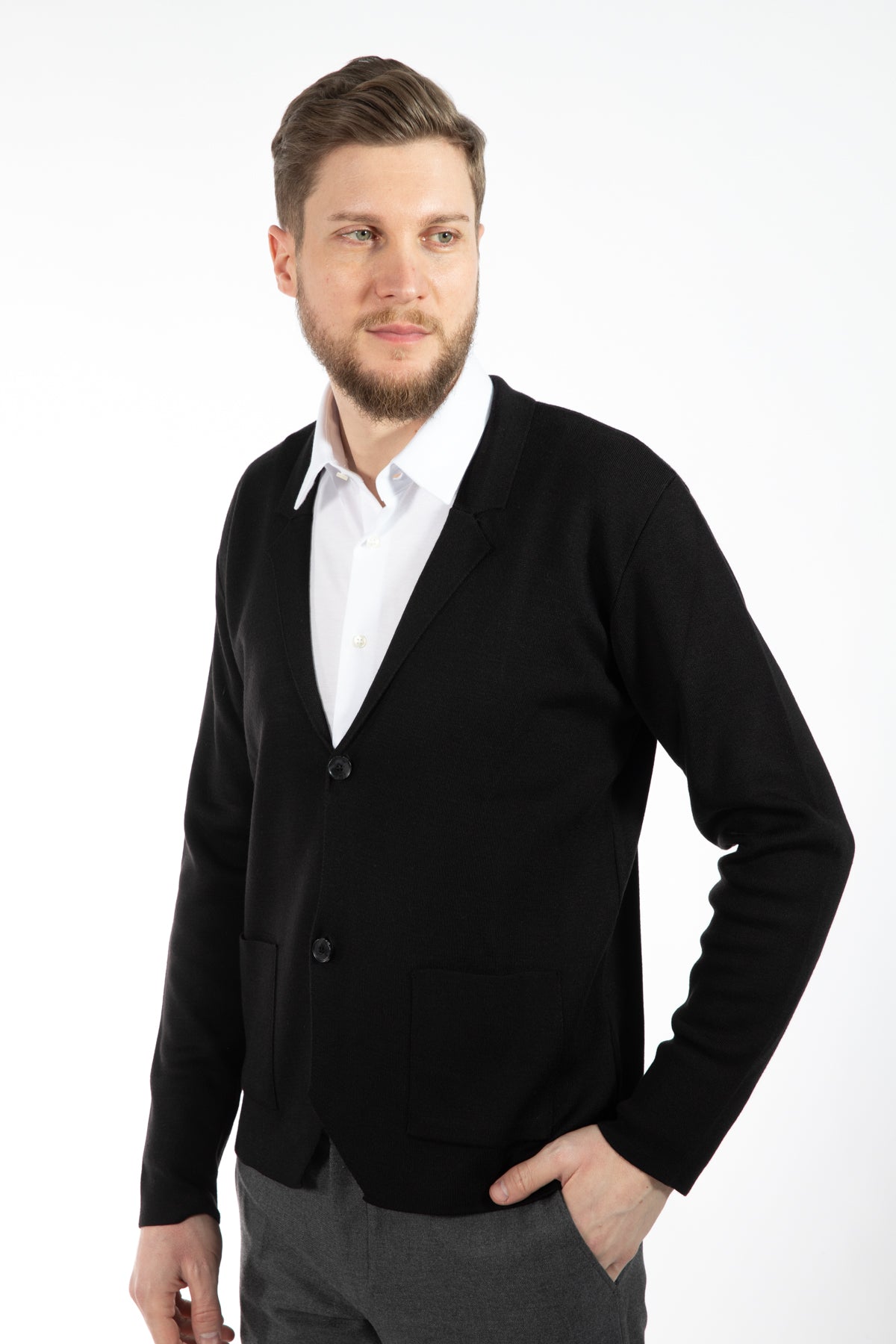 PULOVER REGULAR FIT D'S DAMAT  - Negru