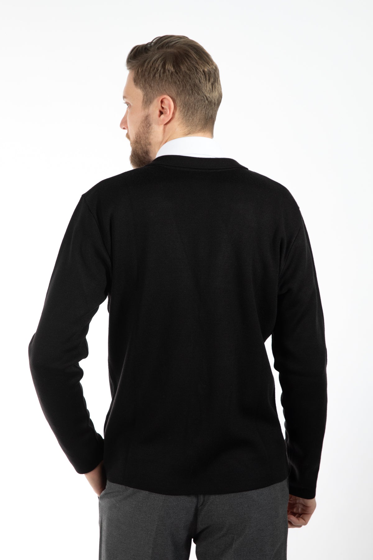 PULOVER REGULAR FIT D'S DAMAT  - Negru