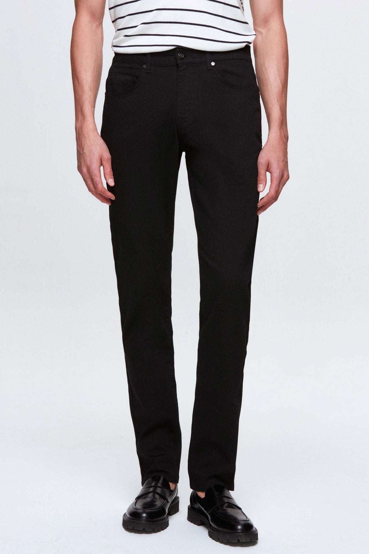 PANTALONI CASUAL SLIM FIT D'S DAMAT  - Negru