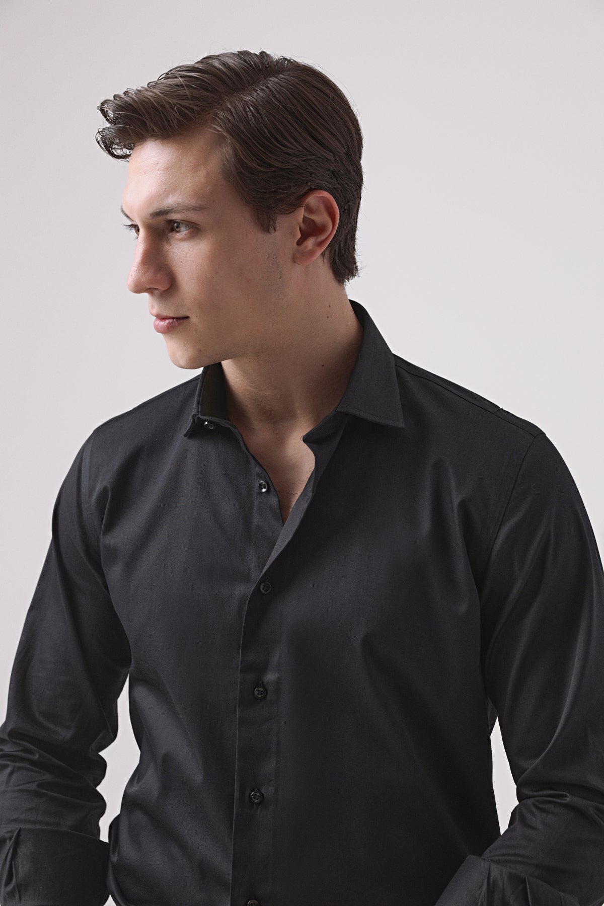 CAMASA D'S DAMAT SLIM FIT  - Negru