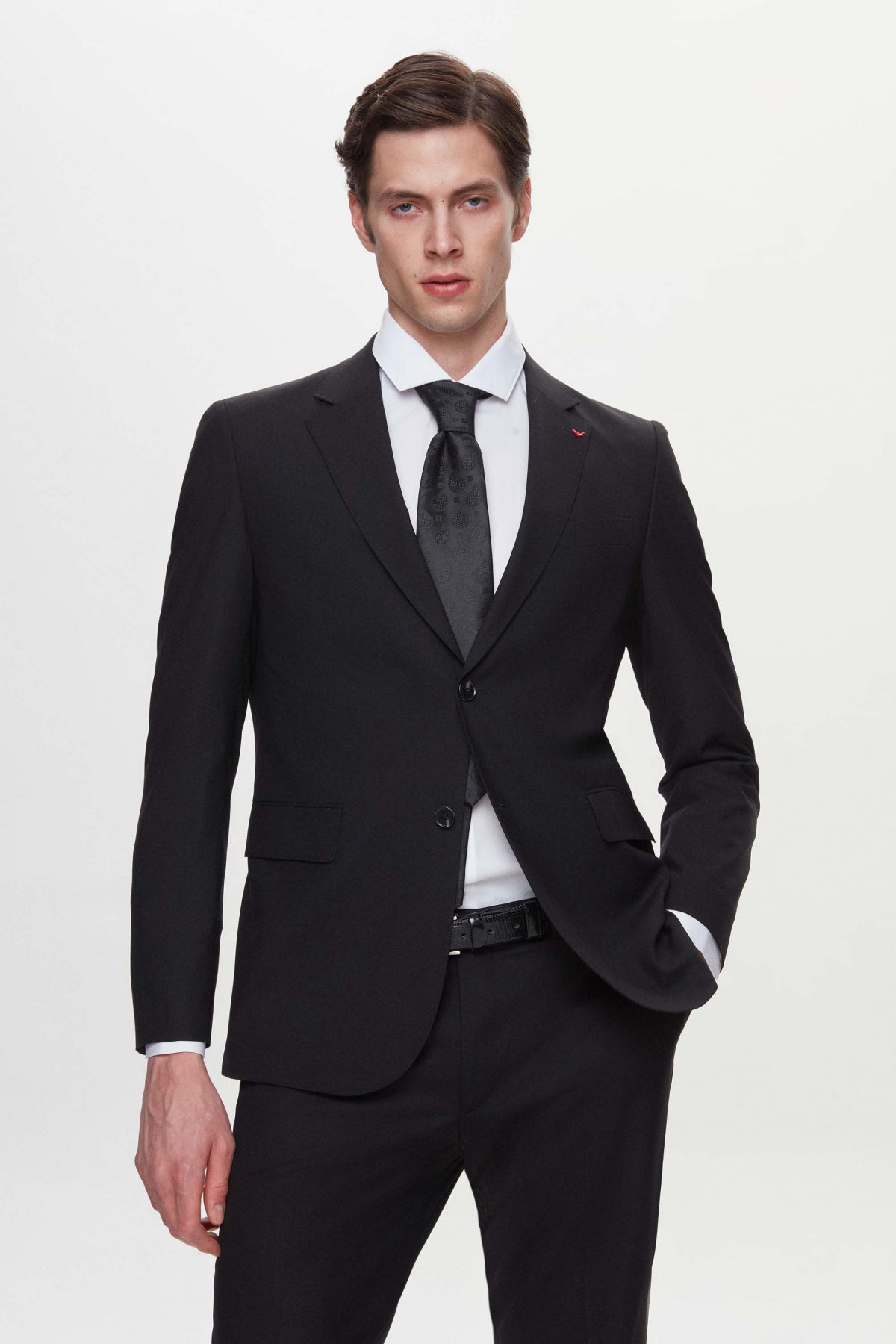 COSTUM  REGULAR FIT D'S DAMAT  - Negru