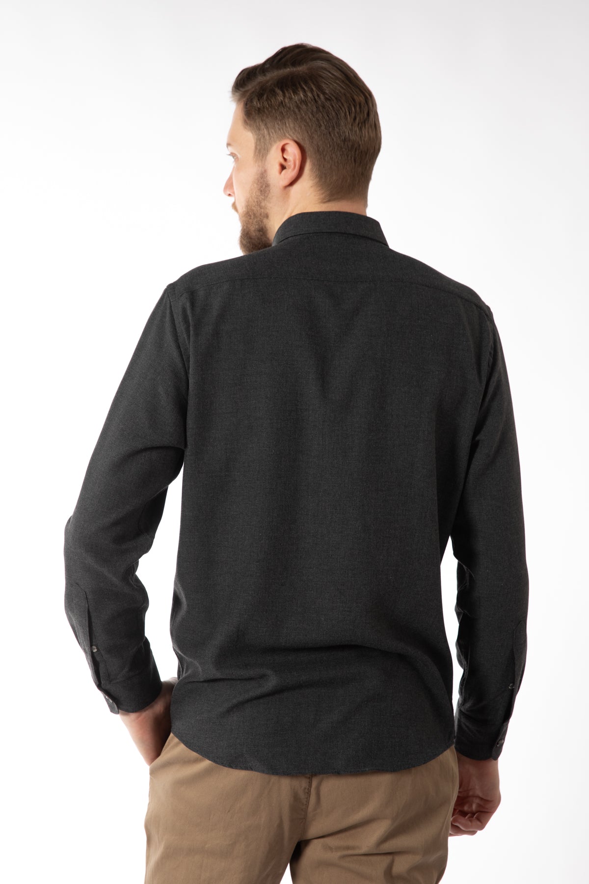 CAMASA CASUAL REGULAR FIT  D'S DAMAT  - Negru
