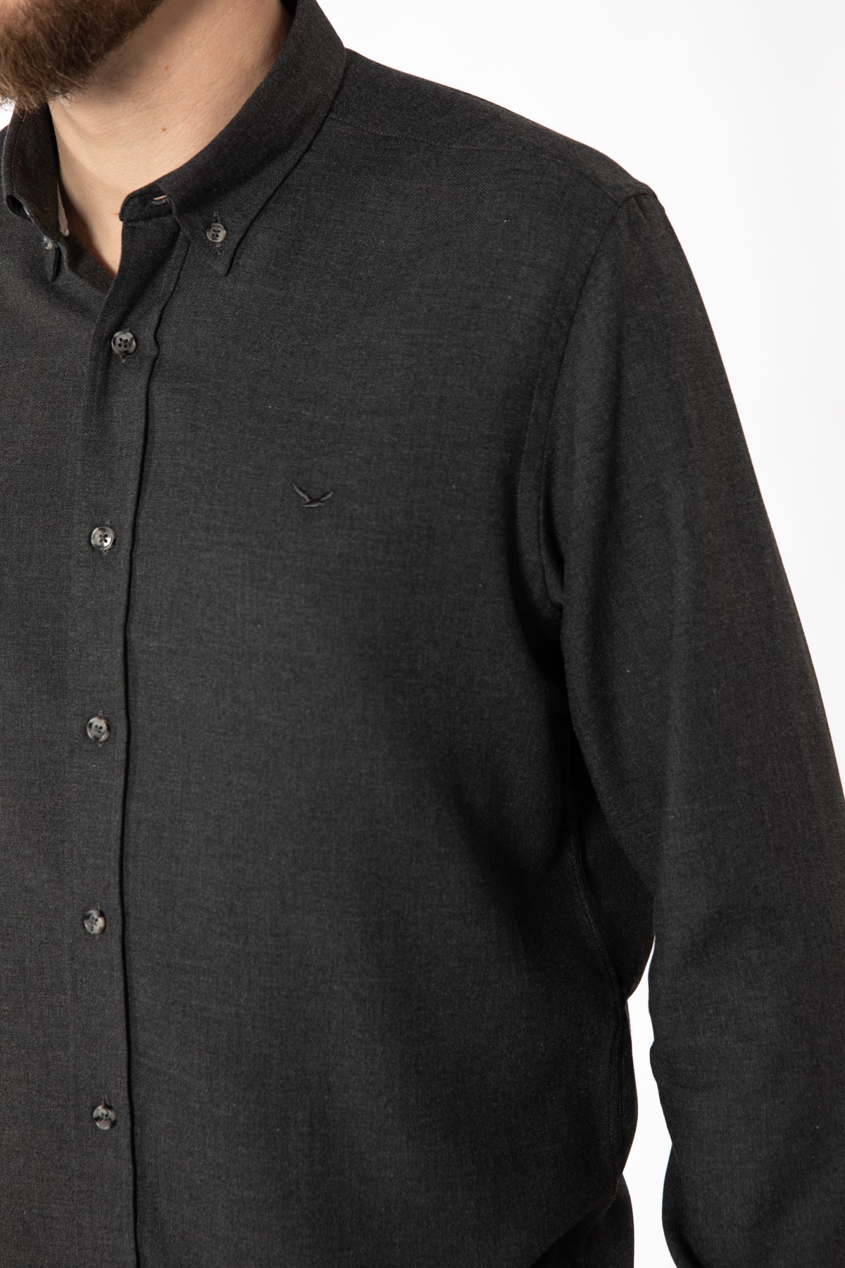 CAMASA CASUAL REGULAR FIT  D'S DAMAT  - Negru