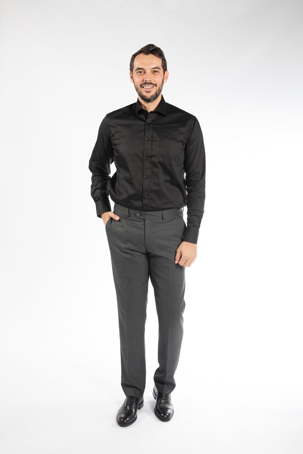 CAMASA D'S DAMAT REGULAR FIT  - Negru