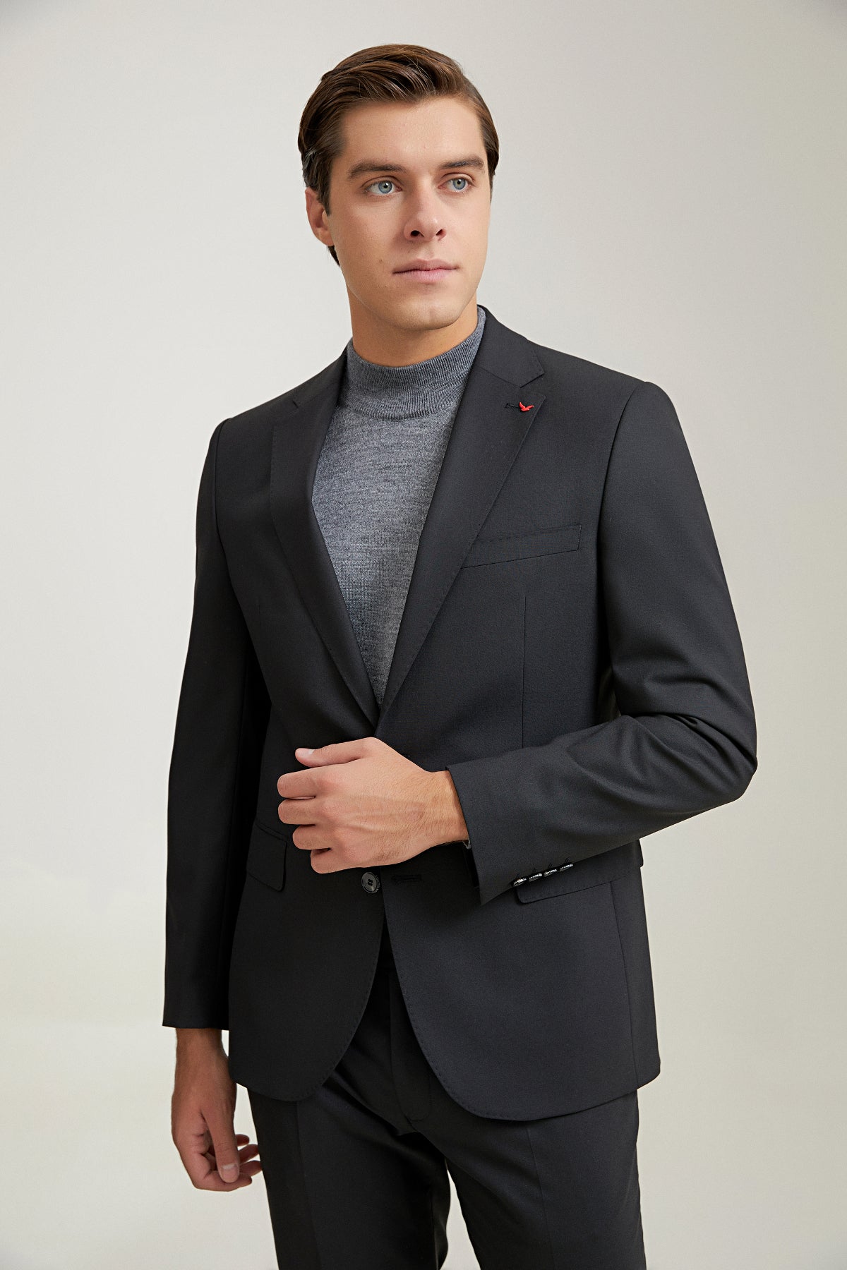 COSTUM  D'S DAMAT SLIM FIT  - Negru