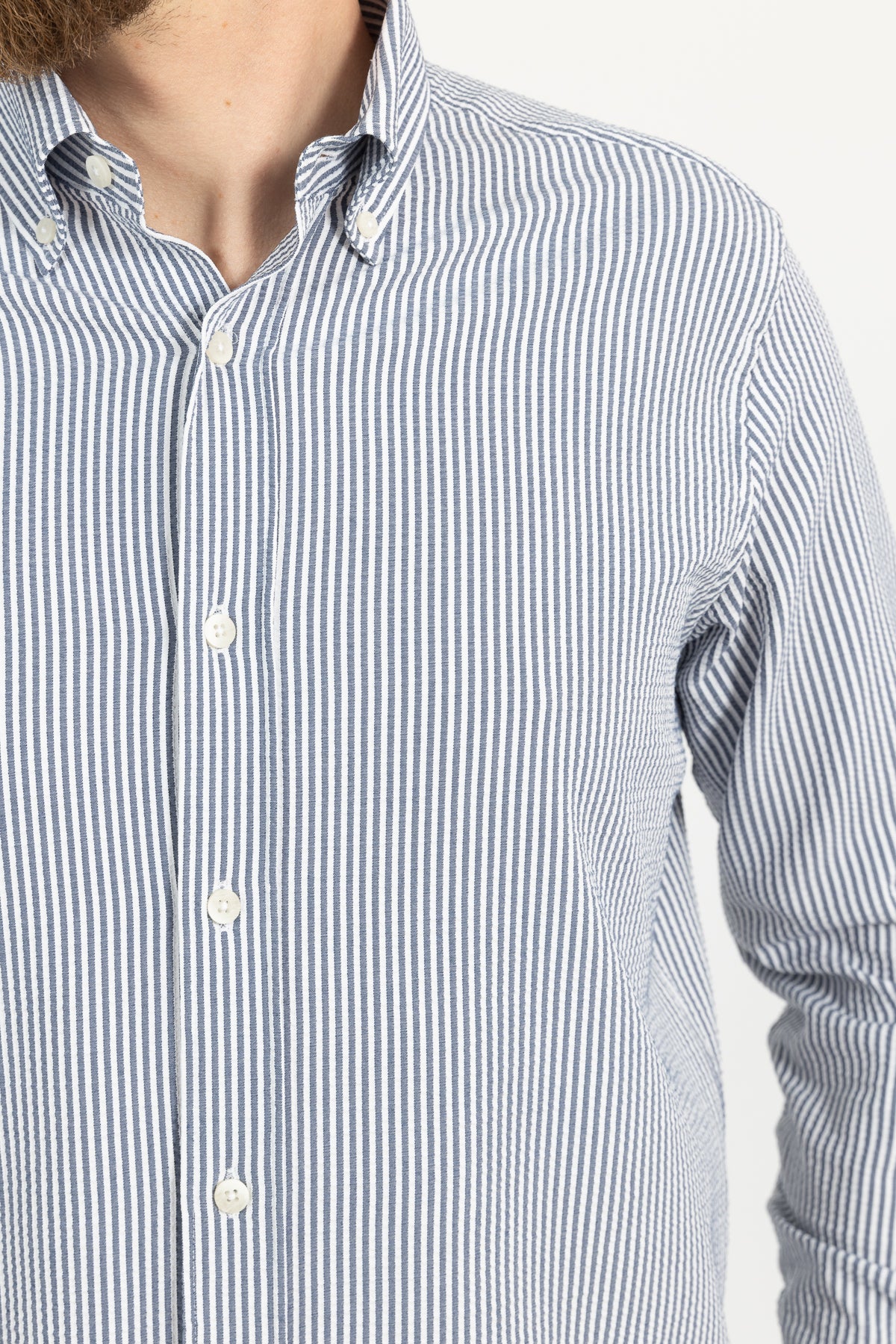 CAMASA CU DUNGI REGULAR FIT D'S DAMAT  - Albastru