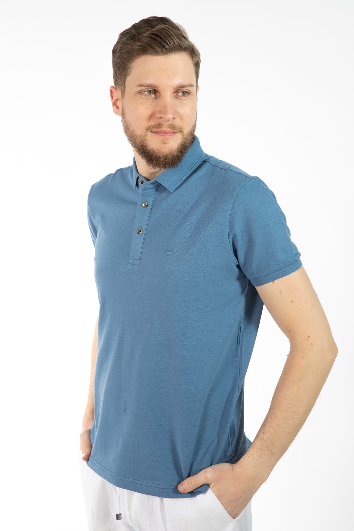 TRICOU REGULAR FIT D'S DAMAT  - Albastru