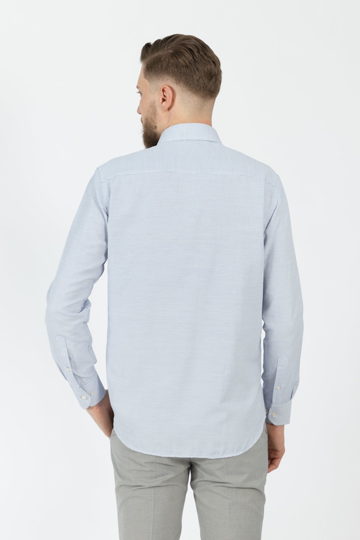 CAMASA SLIM FIT D'S DAMAT  - Albastru