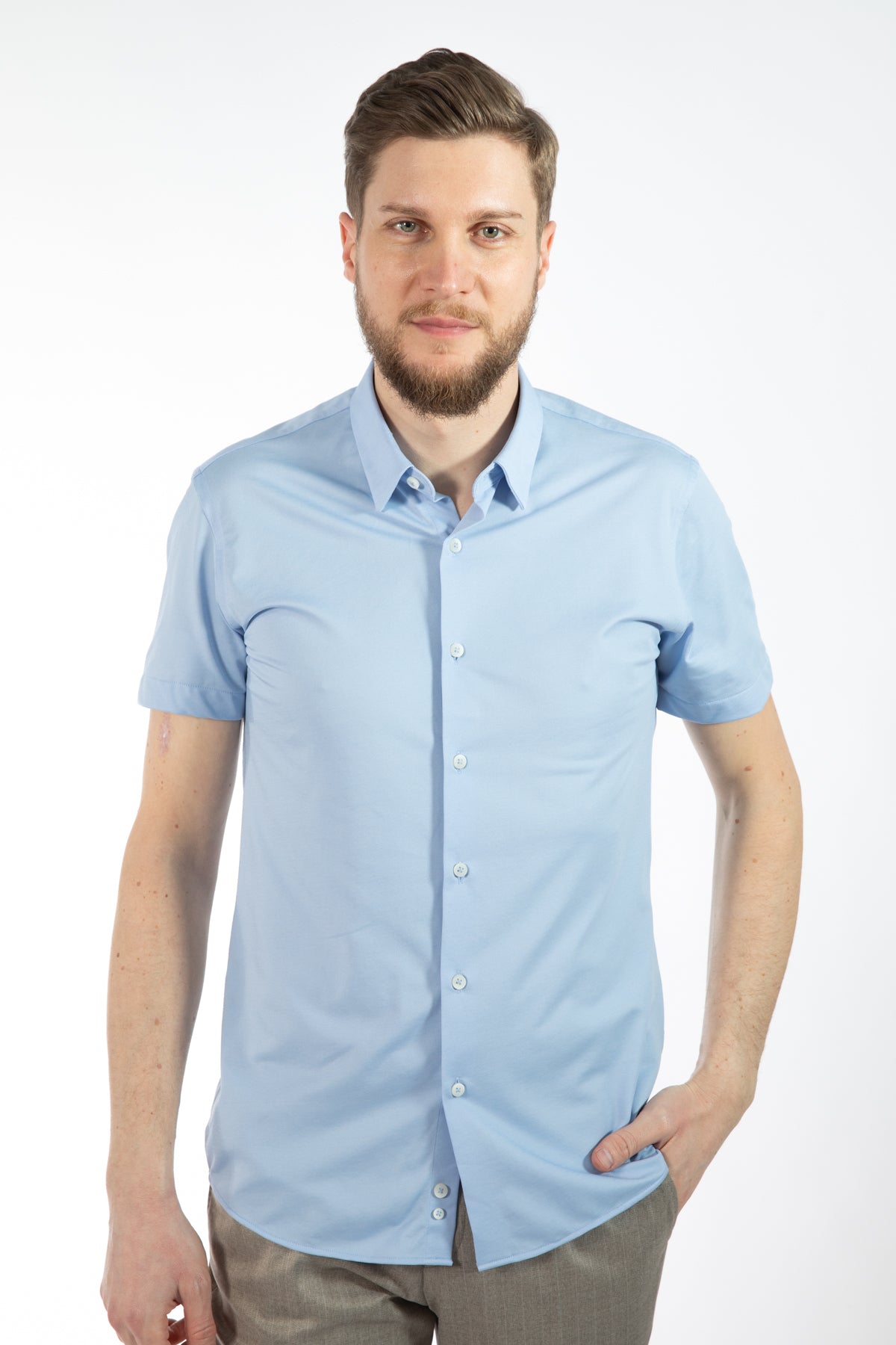 CAMASA SLIM FIT  D'S DAMAT  - Albastru