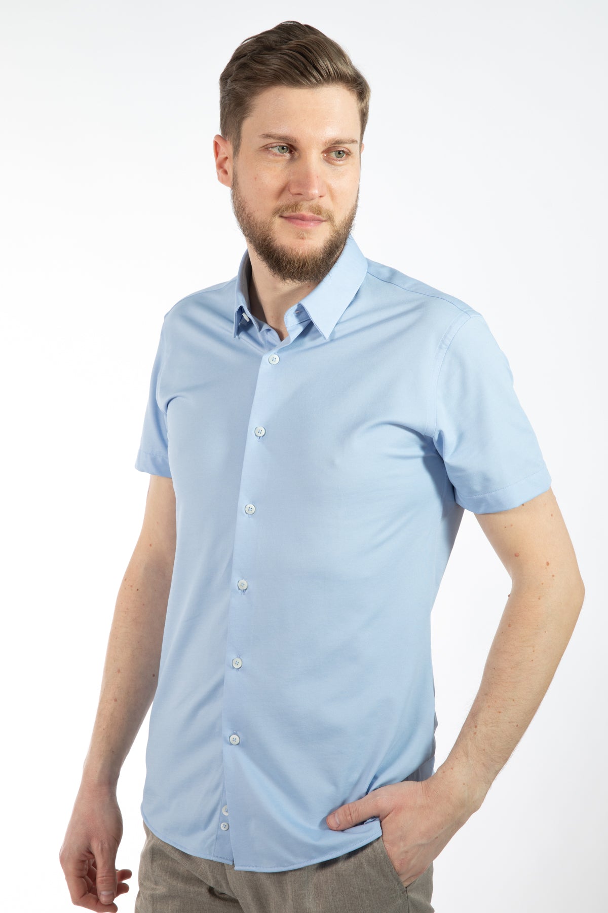 CAMASA SLIM FIT  D'S DAMAT  - Albastru
