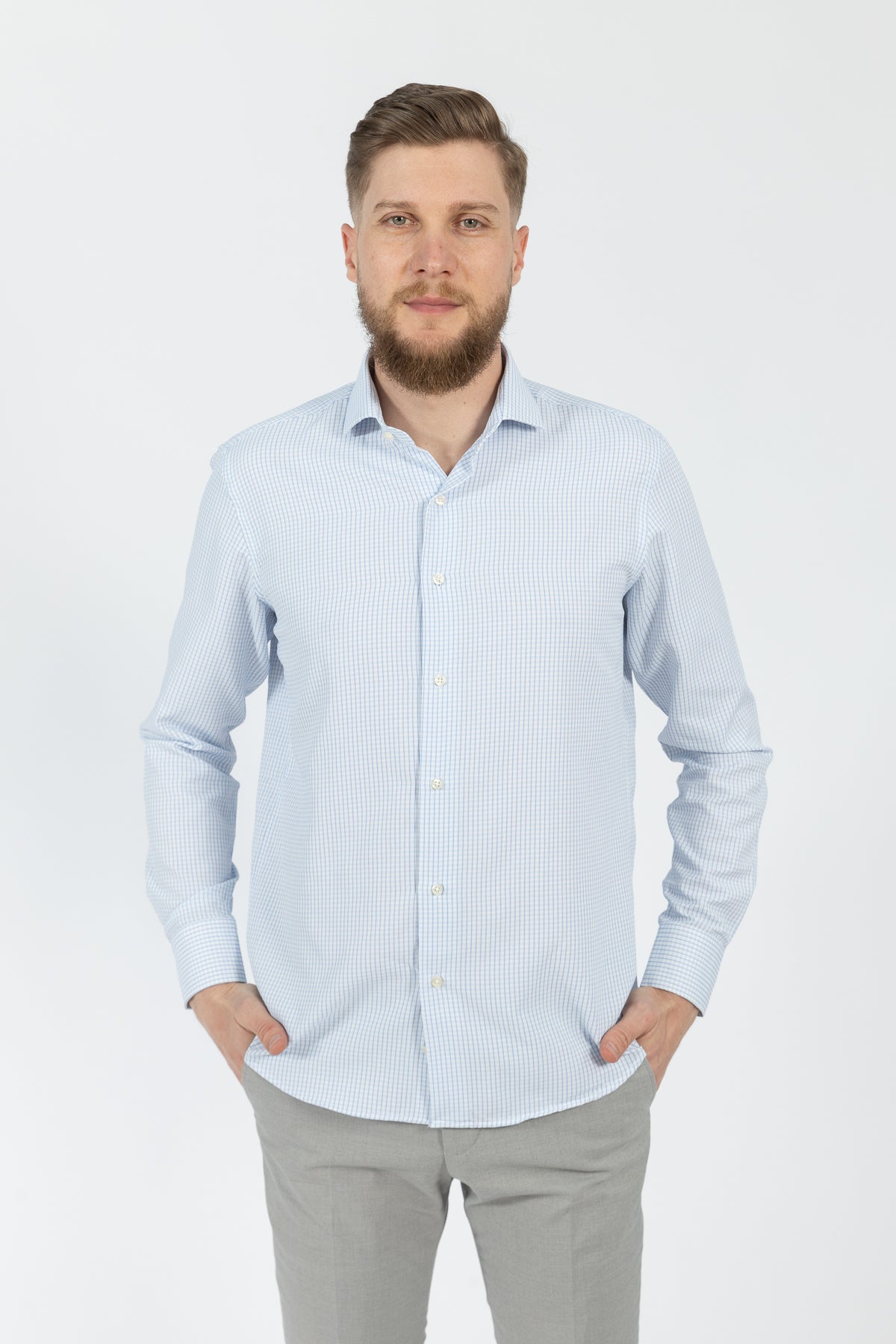 CAMASA REGULAR FIT D'S DAMAT  - Albastru
