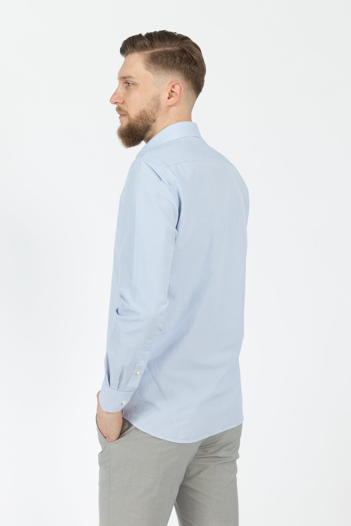 CAMASA SLIM FIT D'S DAMAT  - Albastru