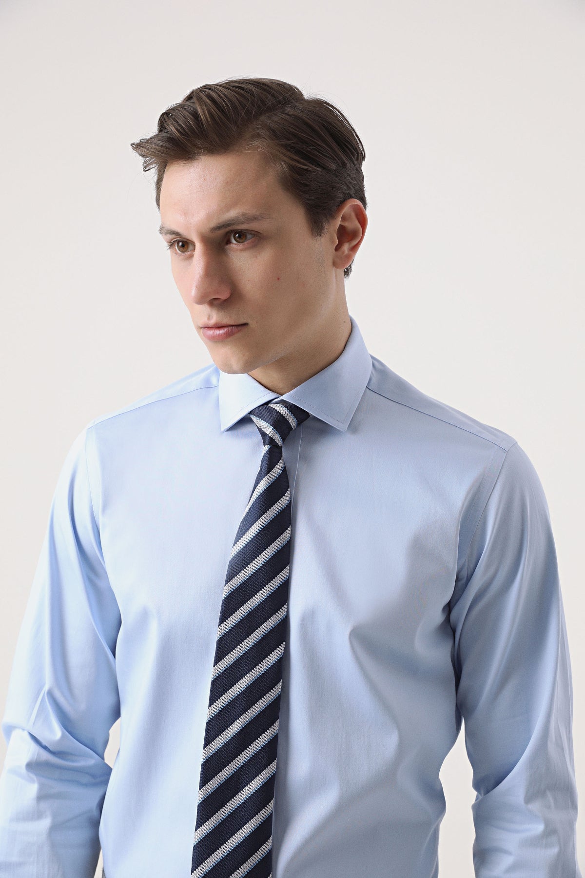 CAMASA CU BUTONI D'S DAMAT REGULAR FIT  - Bleu