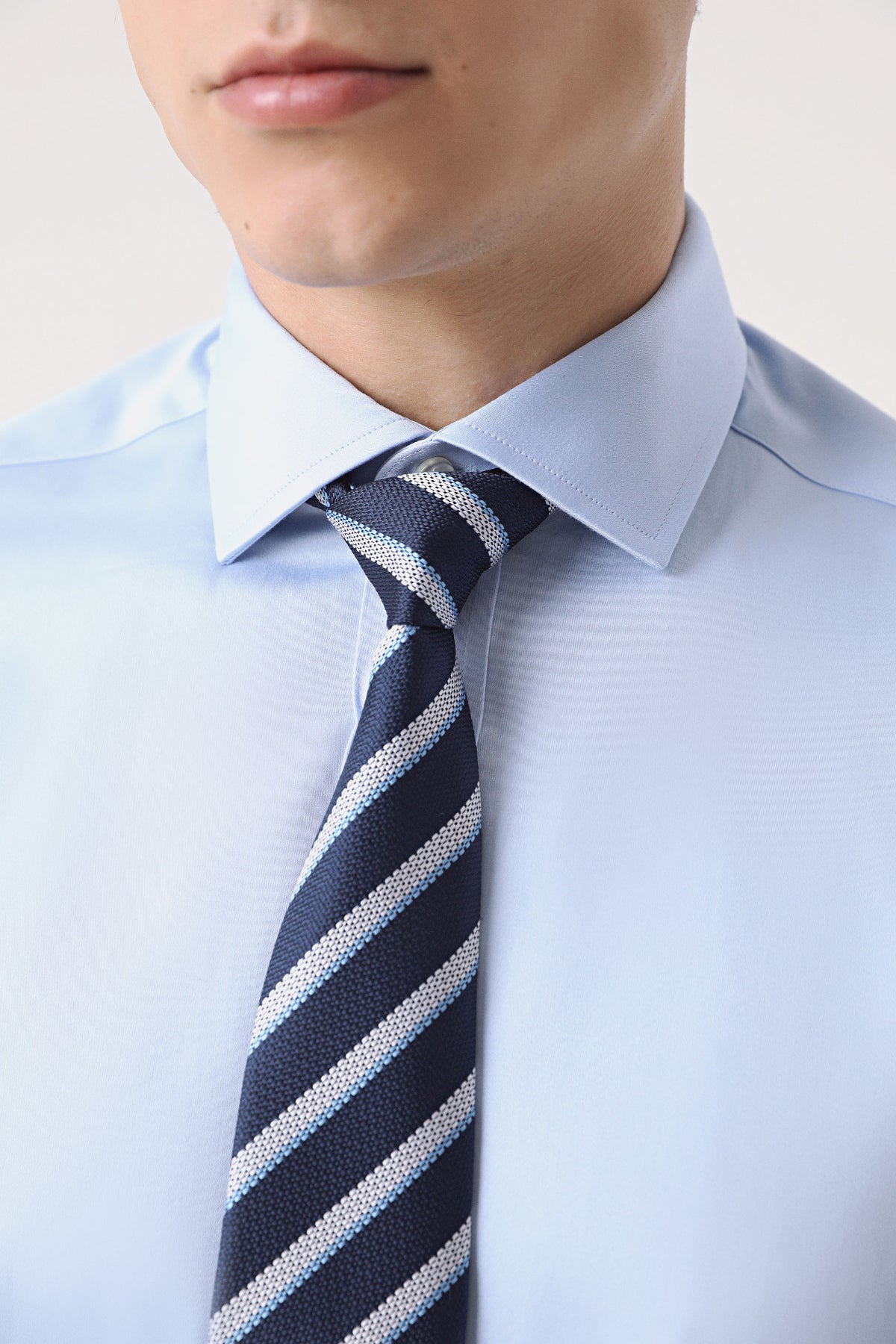 CAMASA CU BUTONI D'S DAMAT REGULAR FIT  - Bleu