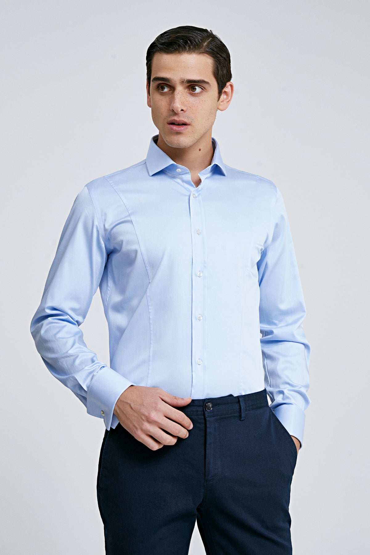 CAMASA CU BUTONI D'S DAMAT SLIM FIT  - Bleu