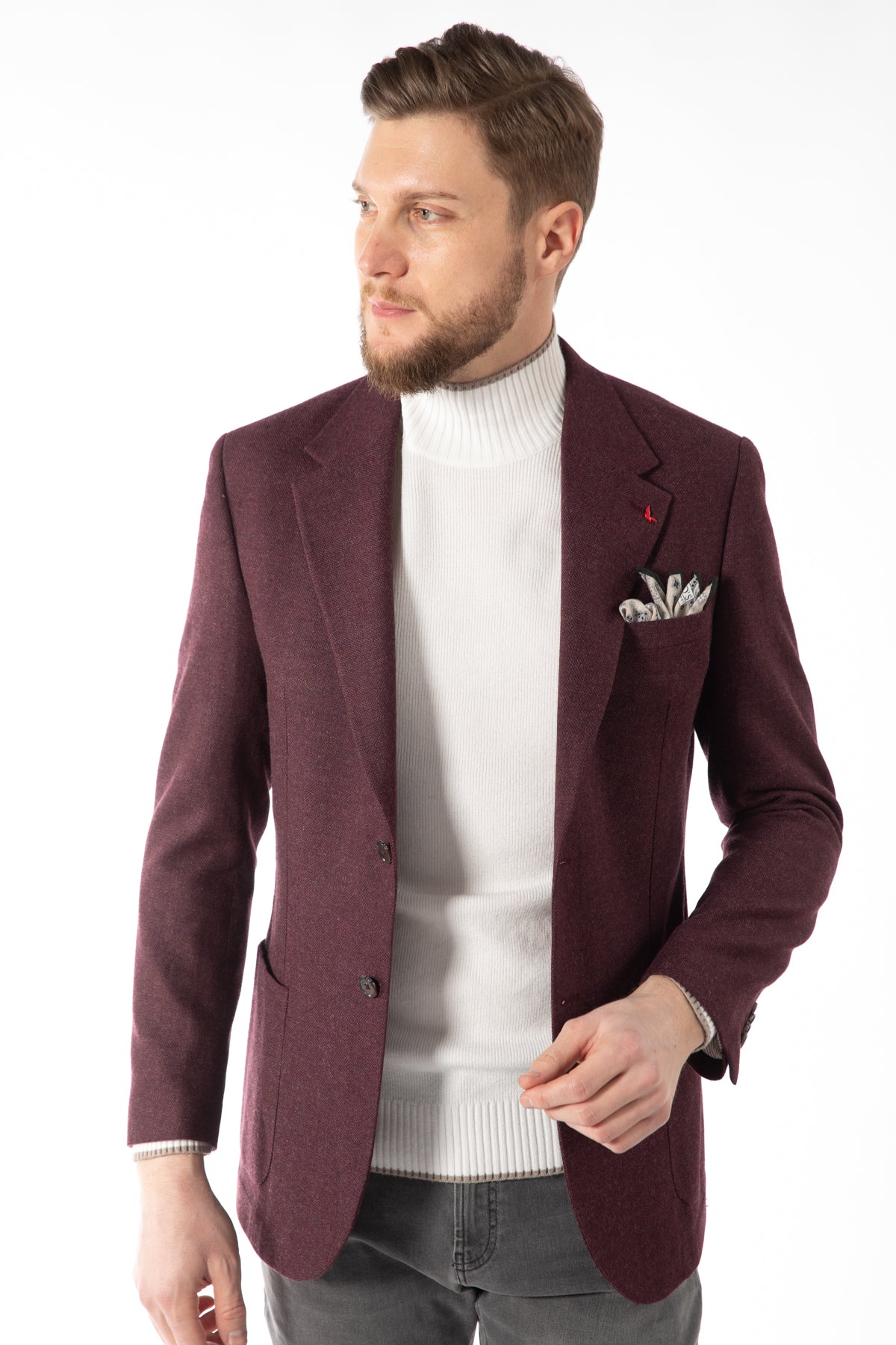 SACOU REGULAR FIT D'S DAMAT  - Burgund