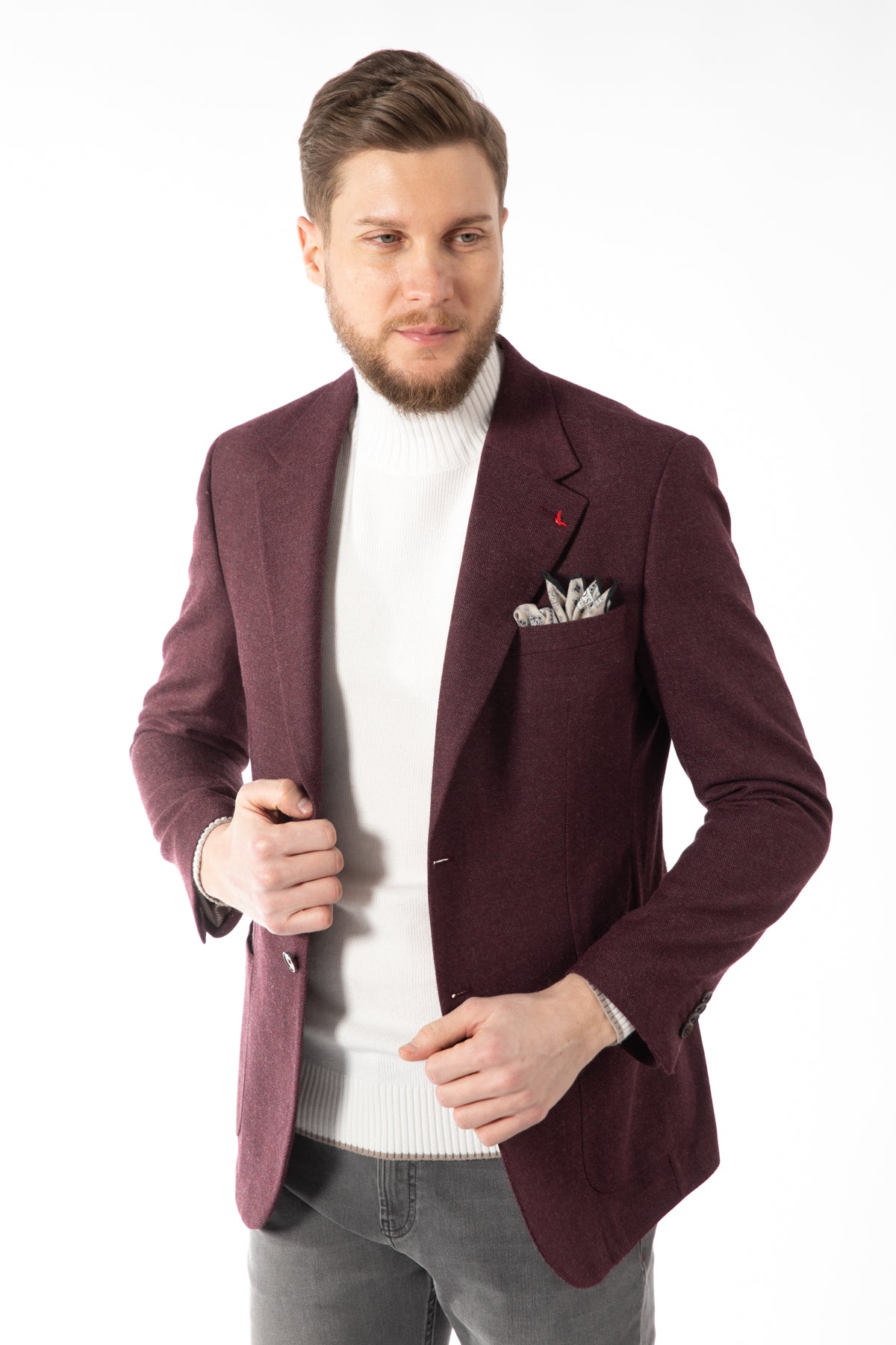 SACOU REGULAR FIT D'S DAMAT  - Burgund