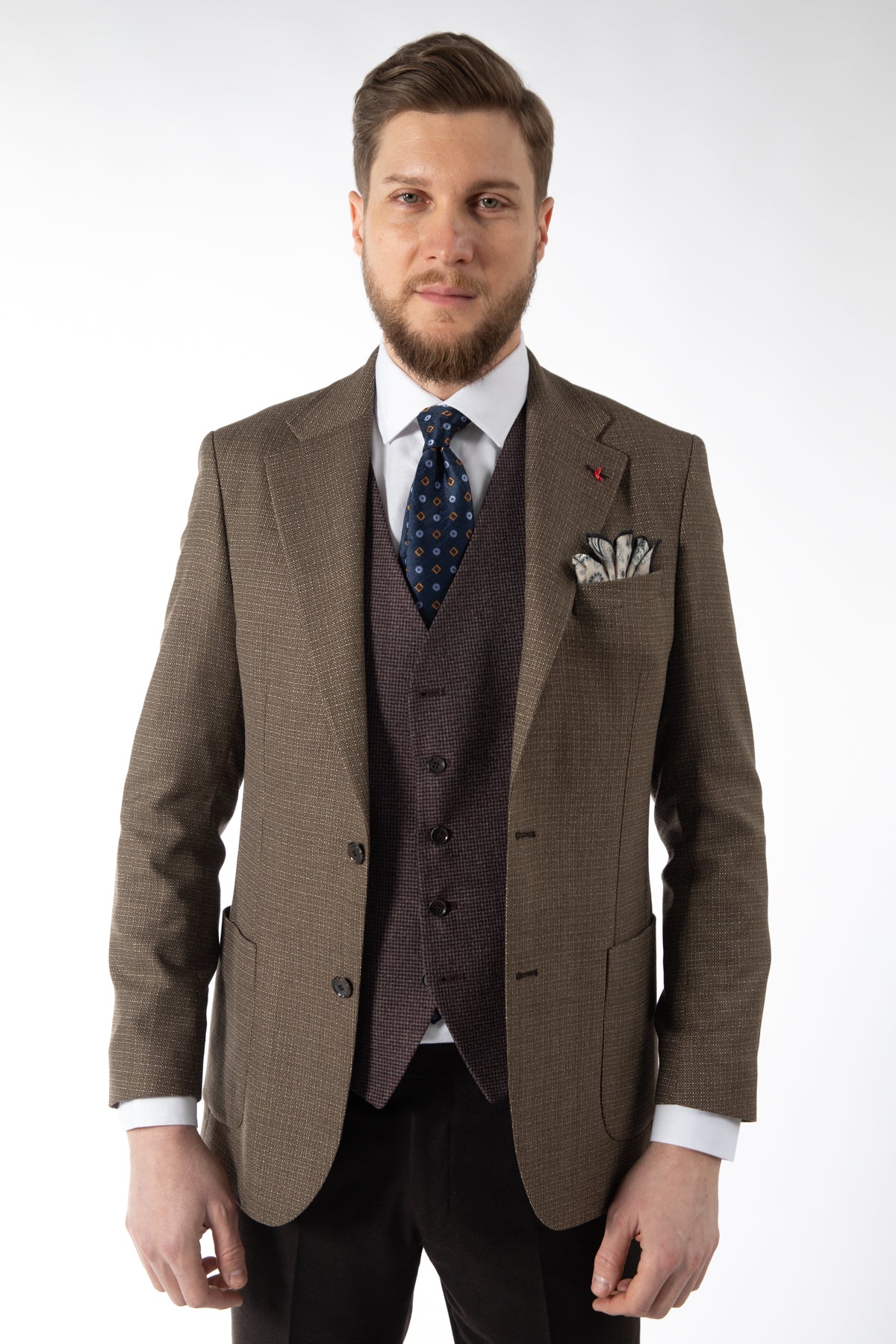 COSTUM SLIM FIT TWN  - Cămil