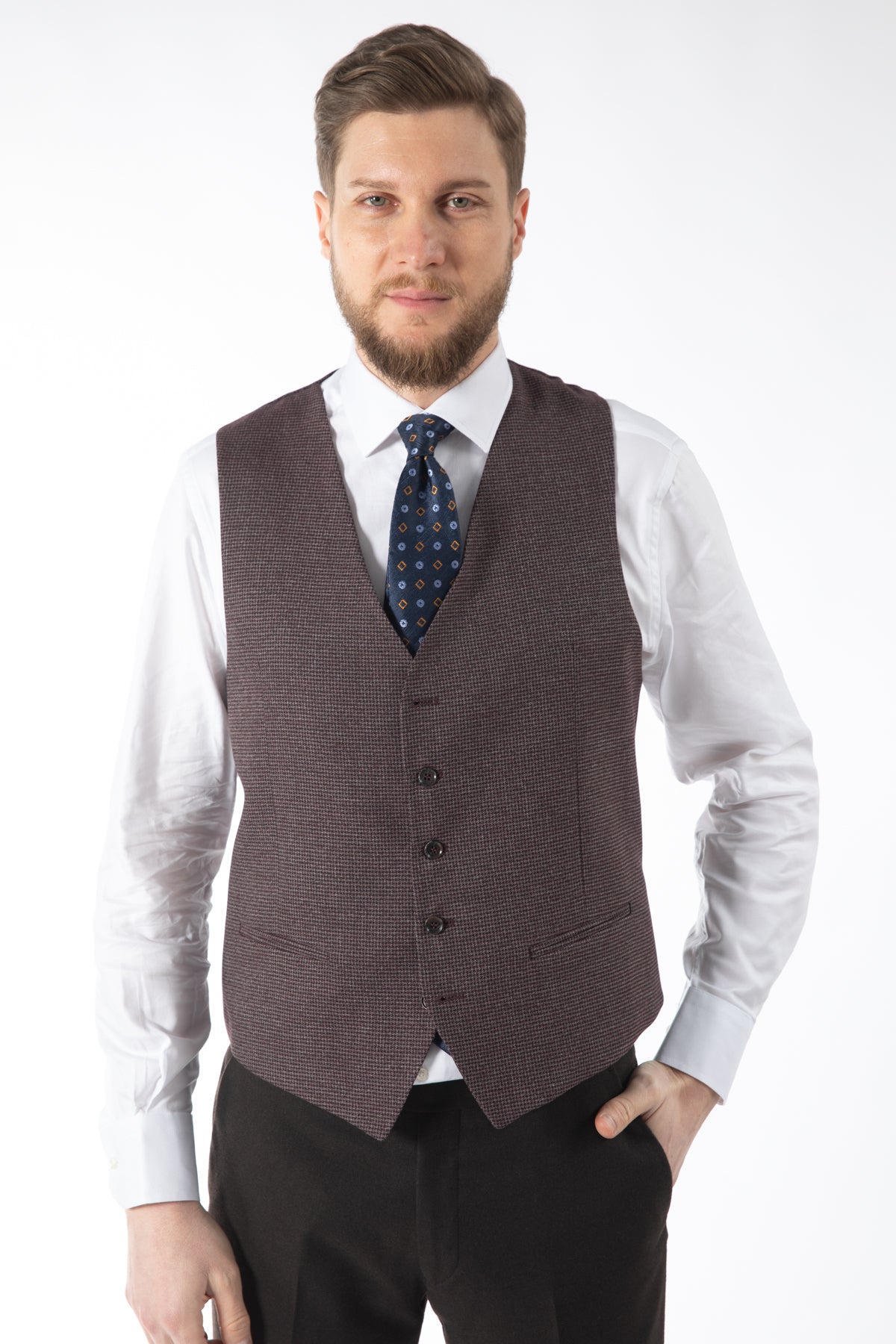 COSTUM SLIM FIT TWN  - Cămil