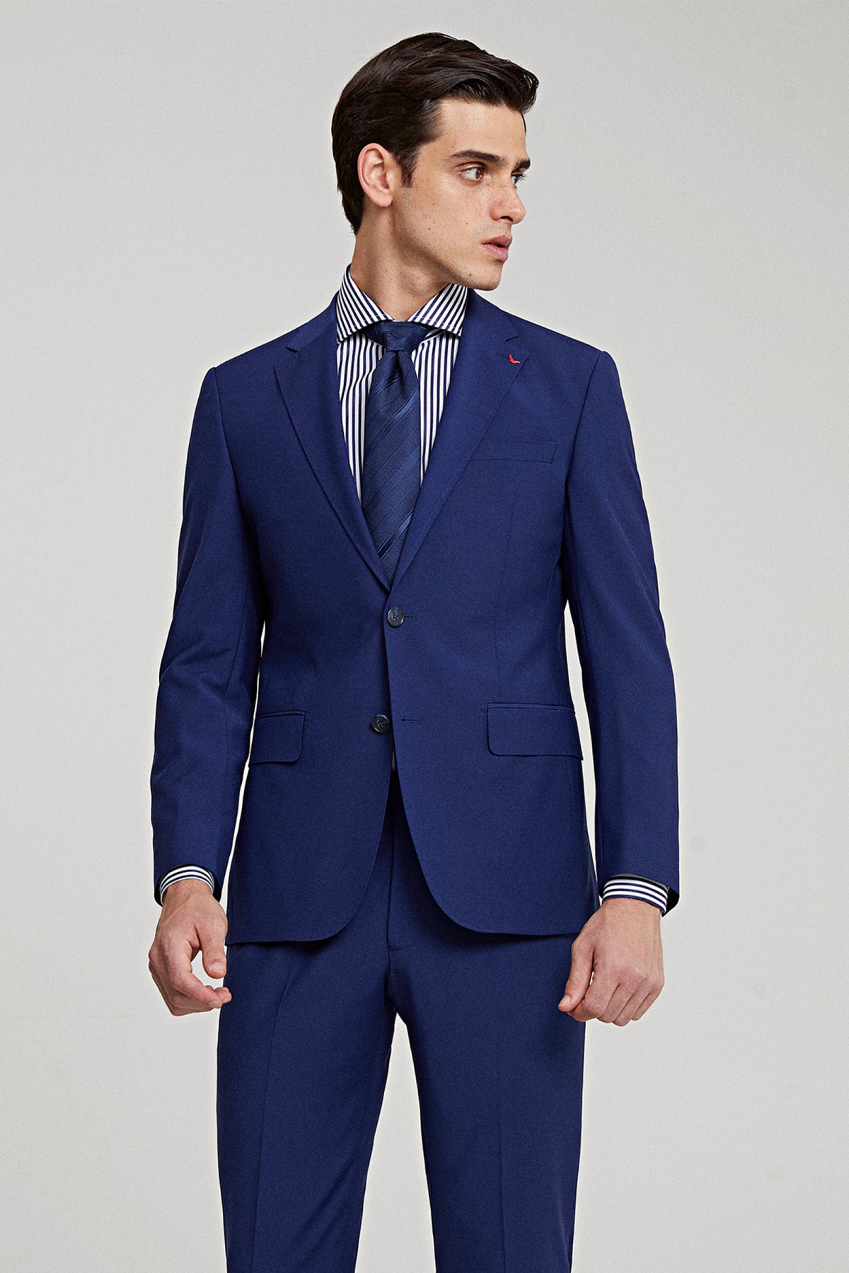COSTUM  D'S DAMAT SLIM FIT  - Albastru