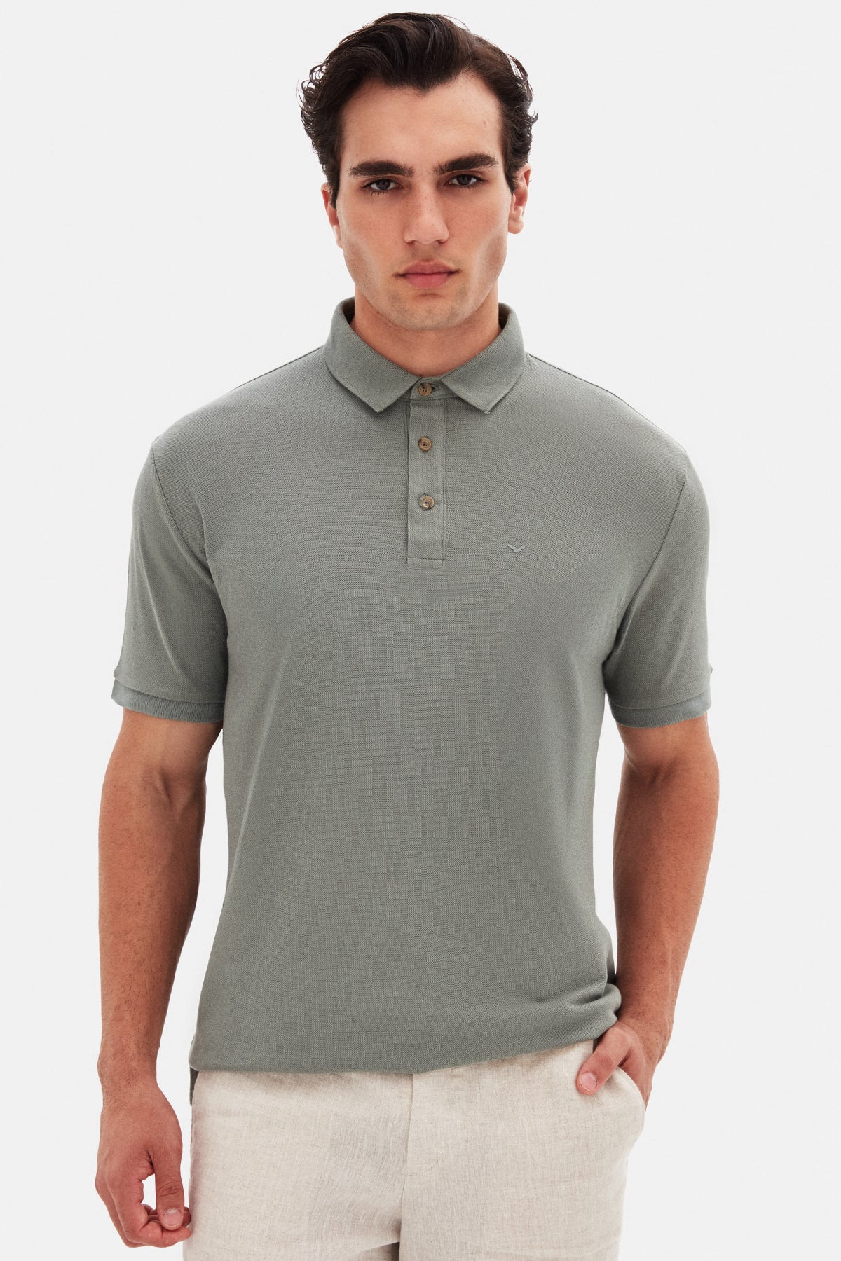 TRICOU REGULAR FIT D'S DAMAT  - Mușchi Întunecat