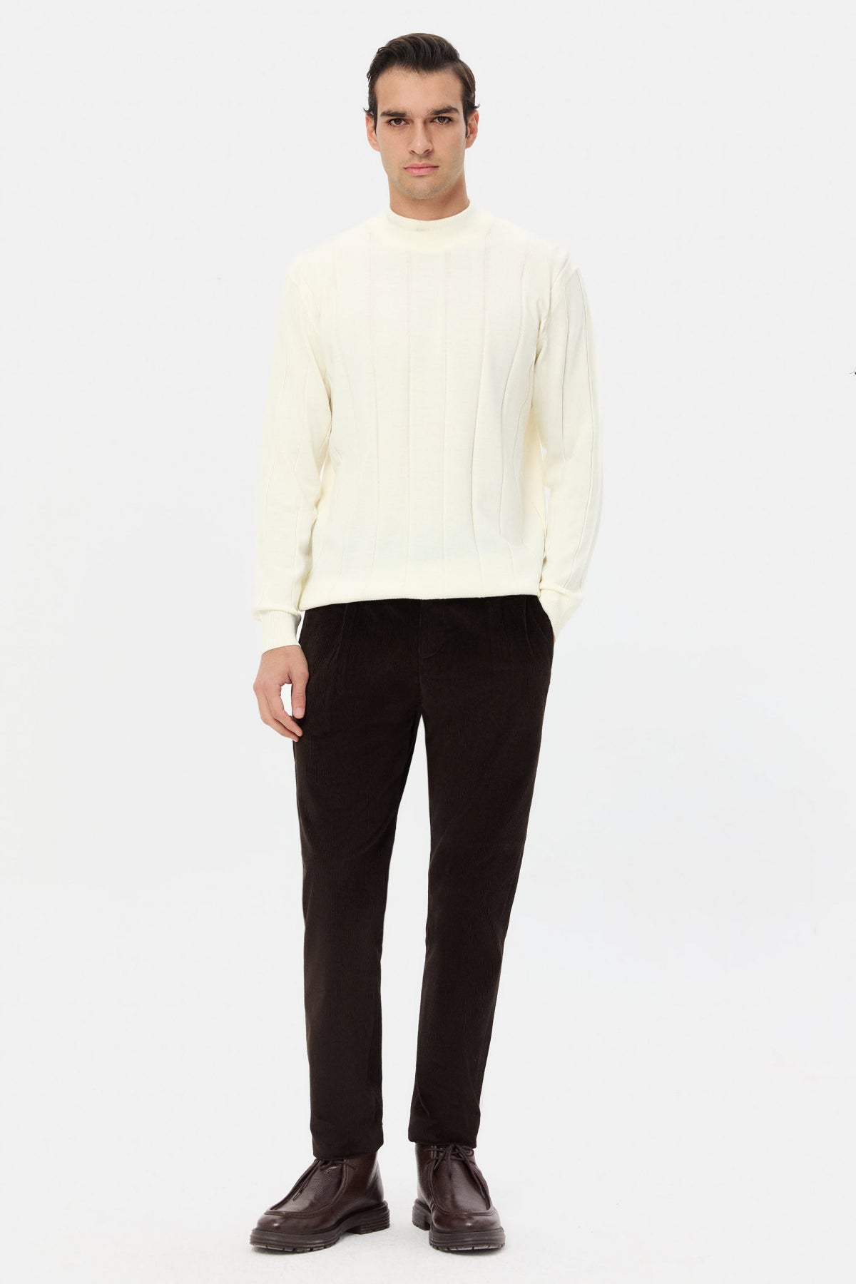PULOVER REGULAR FIT D'S DAMAT  - Ecru