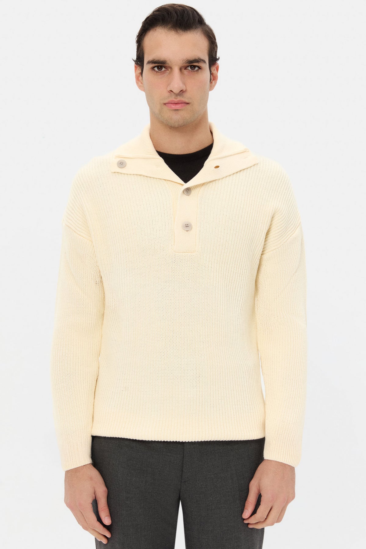 PULOVER REGULAR FIT D'S DAMAT  - Ecru