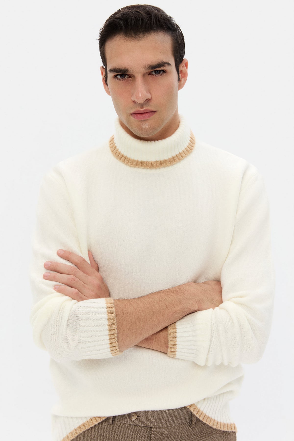 PULOVER REGULAR FIT D'S DAMAT  - Ecru