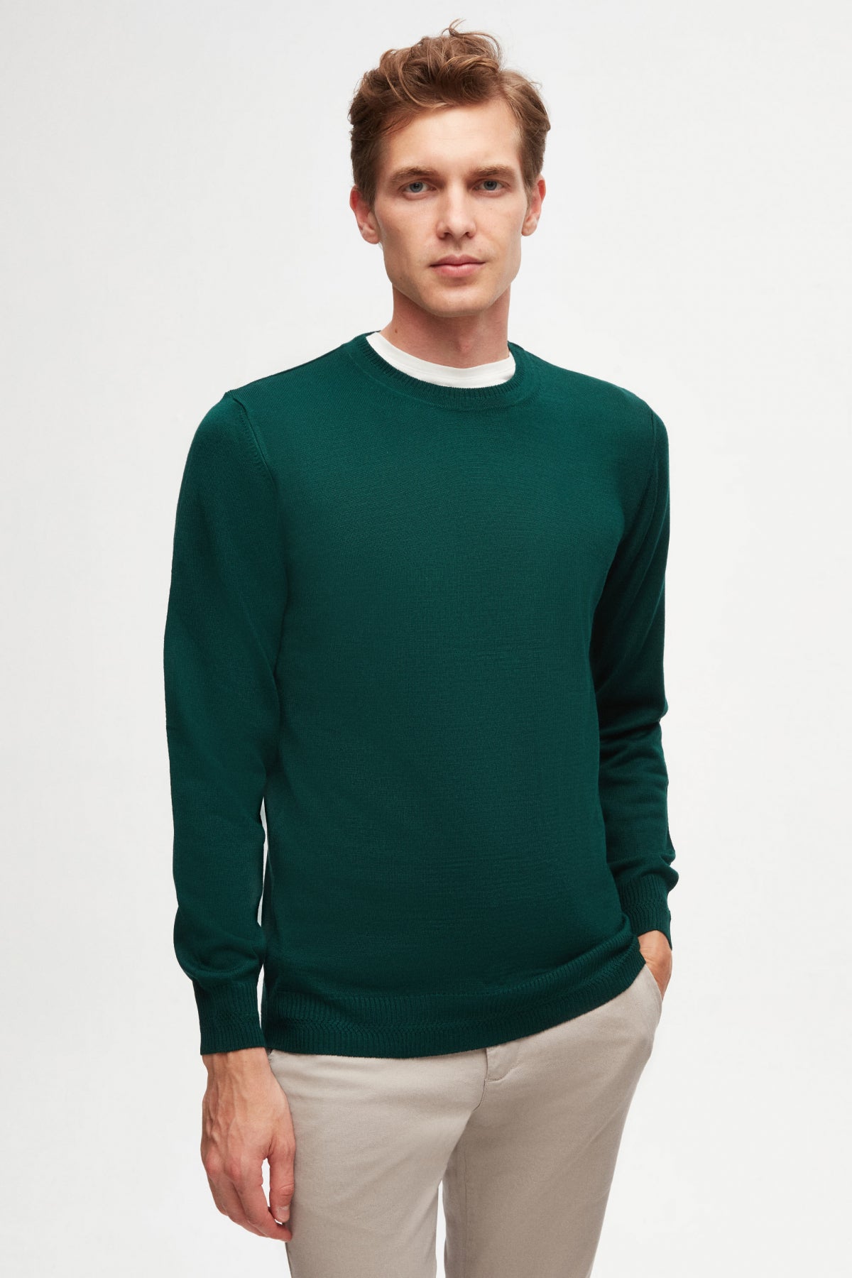 PULOVER REGULAR FIT D'S DAMAT  - Verde