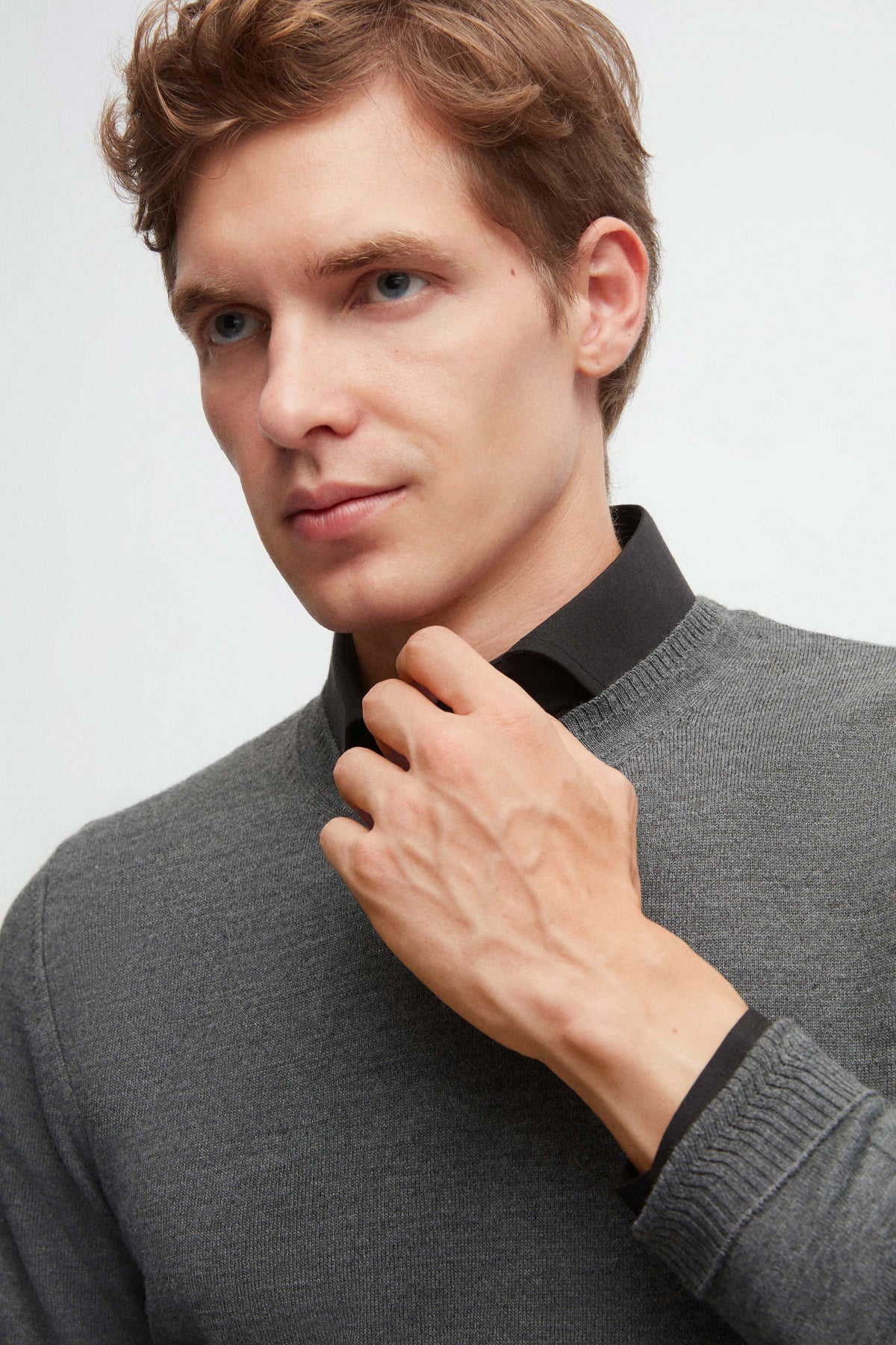 PULOVER REGULAR FIT D'S DAMAT  - Gri