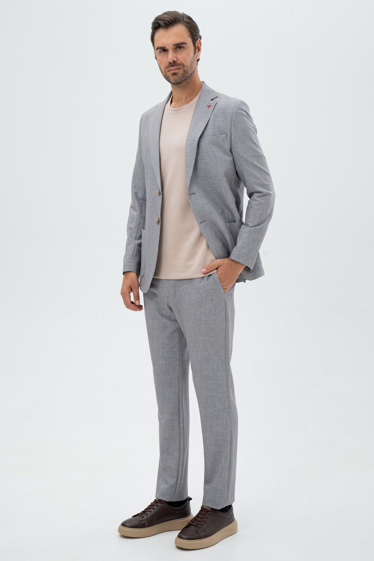 COSTUM SLIM FIT D'S DAMAT  - Gri