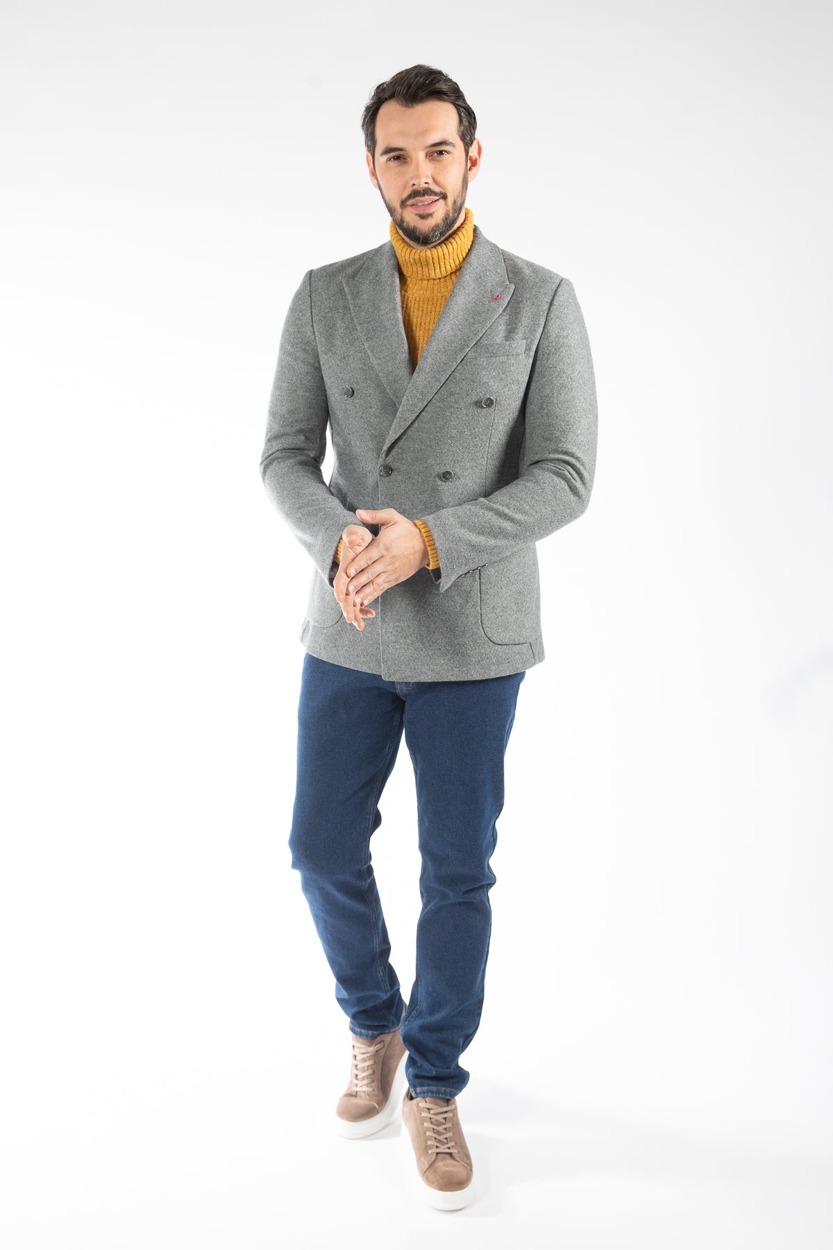 SACOU SLIM FIT D'S DAMAT  - Gri