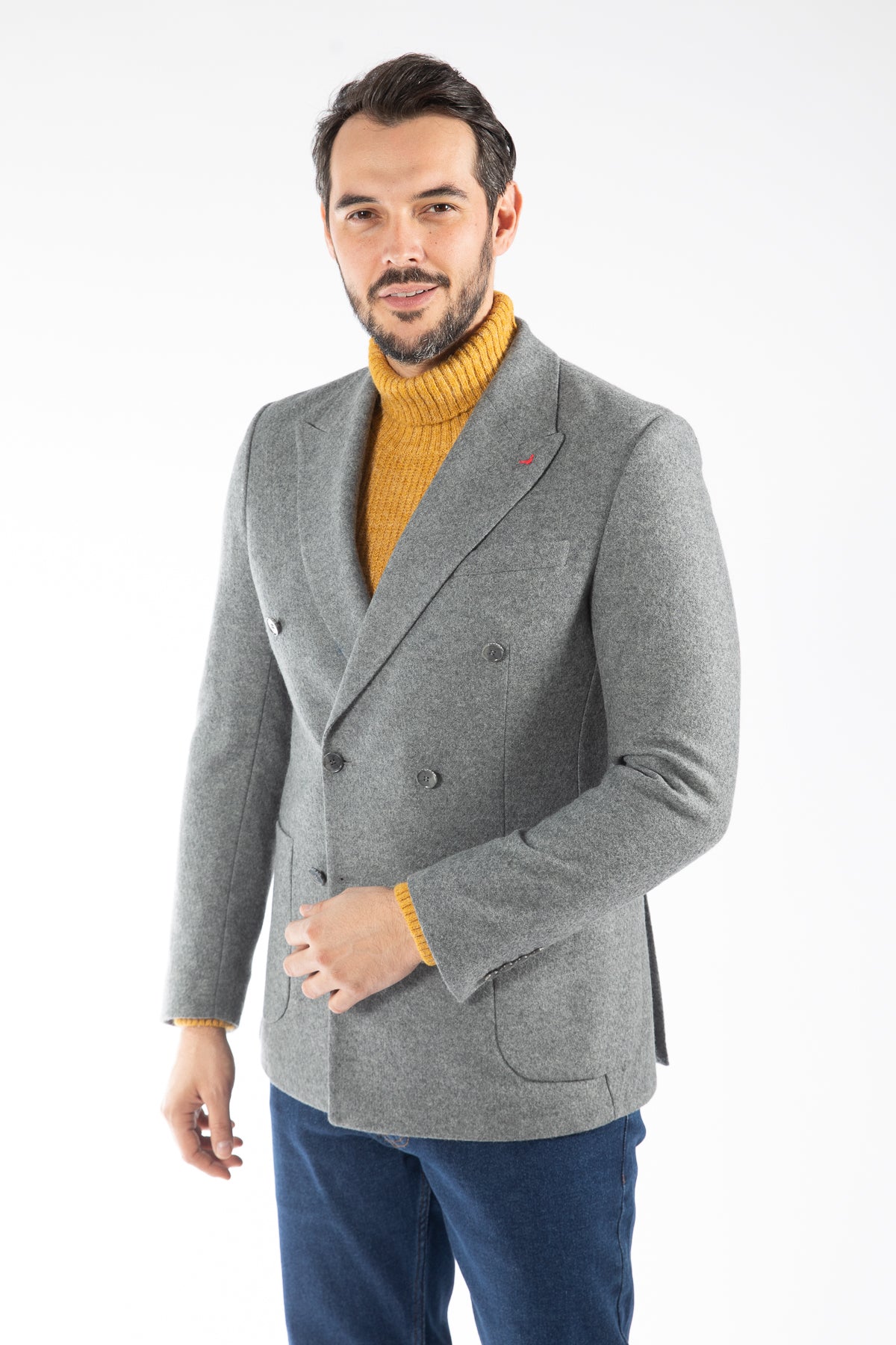 SACOU SLIM FIT D'S DAMAT  - Gri