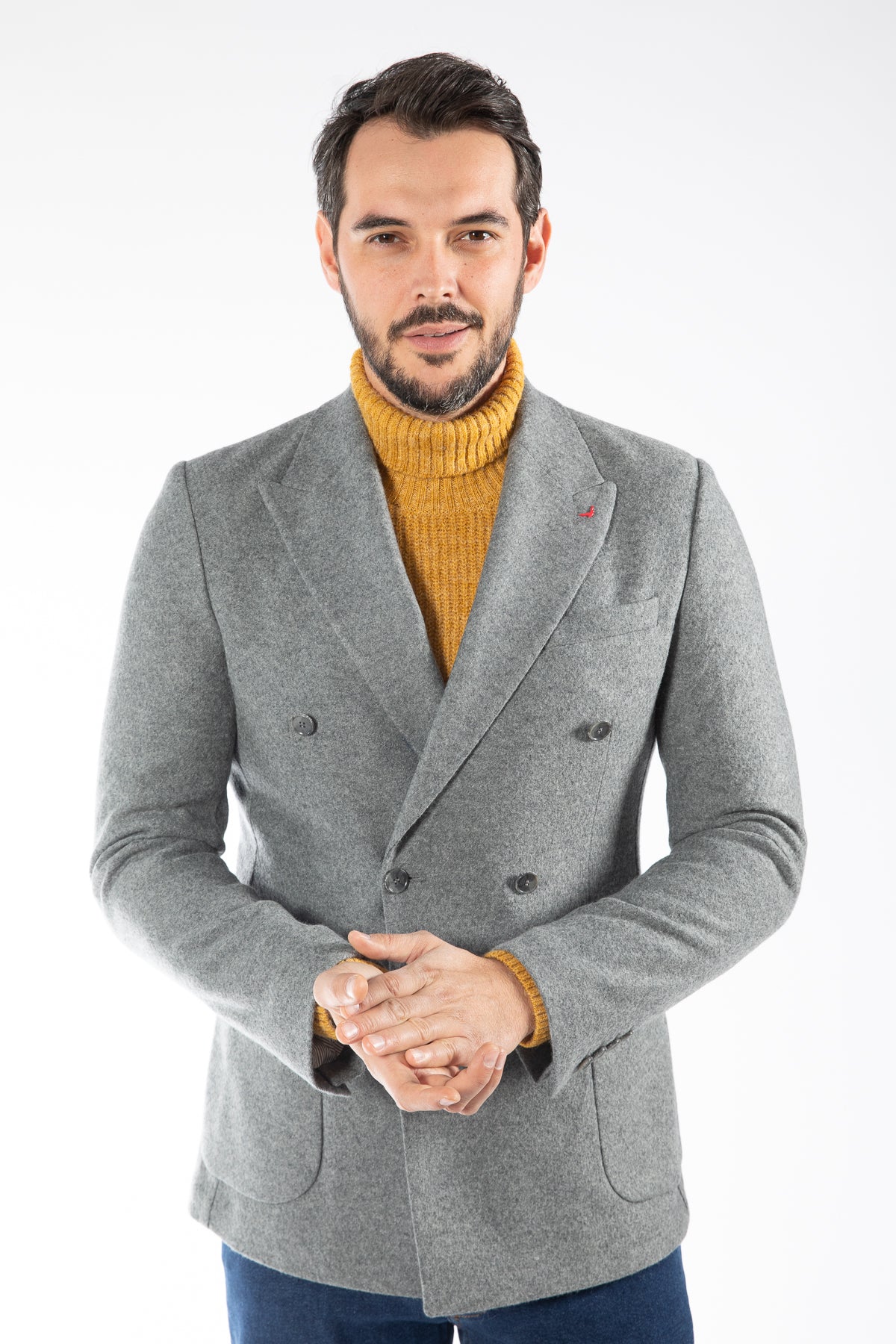 SACOU SLIM FIT D'S DAMAT  - Gri