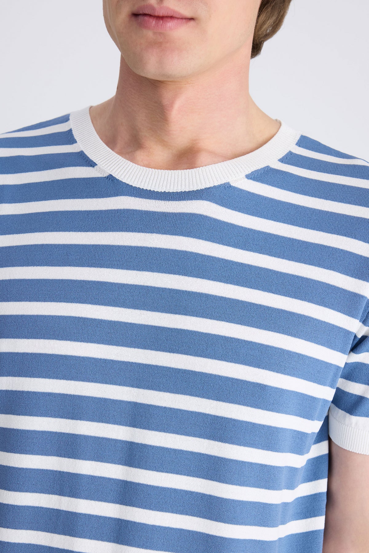 TRICOU SLIM FIT D'S DAMAT  - Albastru