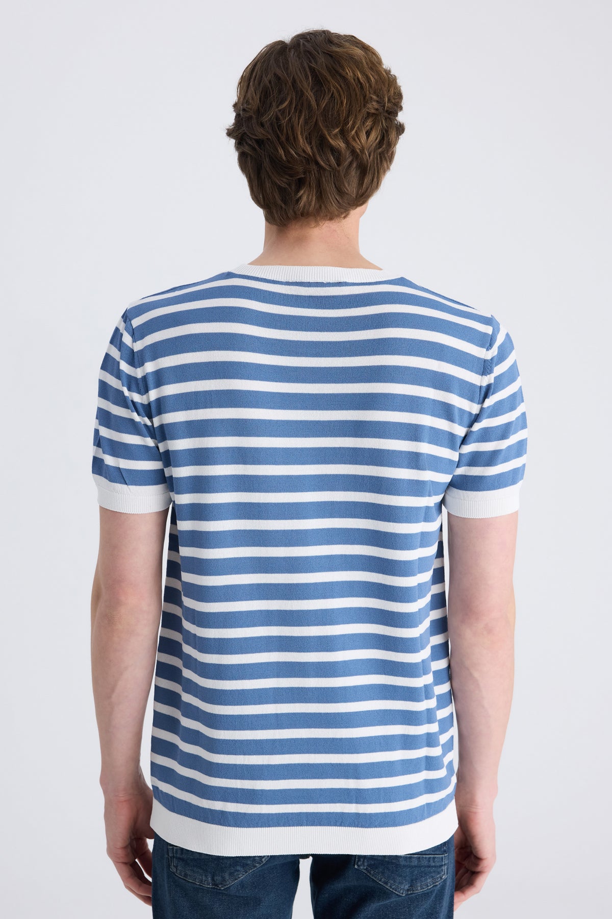 TRICOU SLIM FIT D'S DAMAT  - Albastru