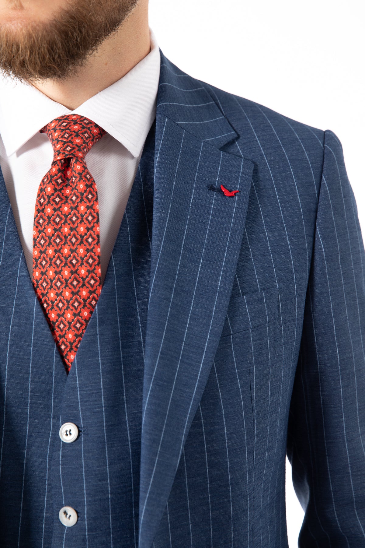 COSTUM REGULAR FIT D'S DAMAT  - Albastru