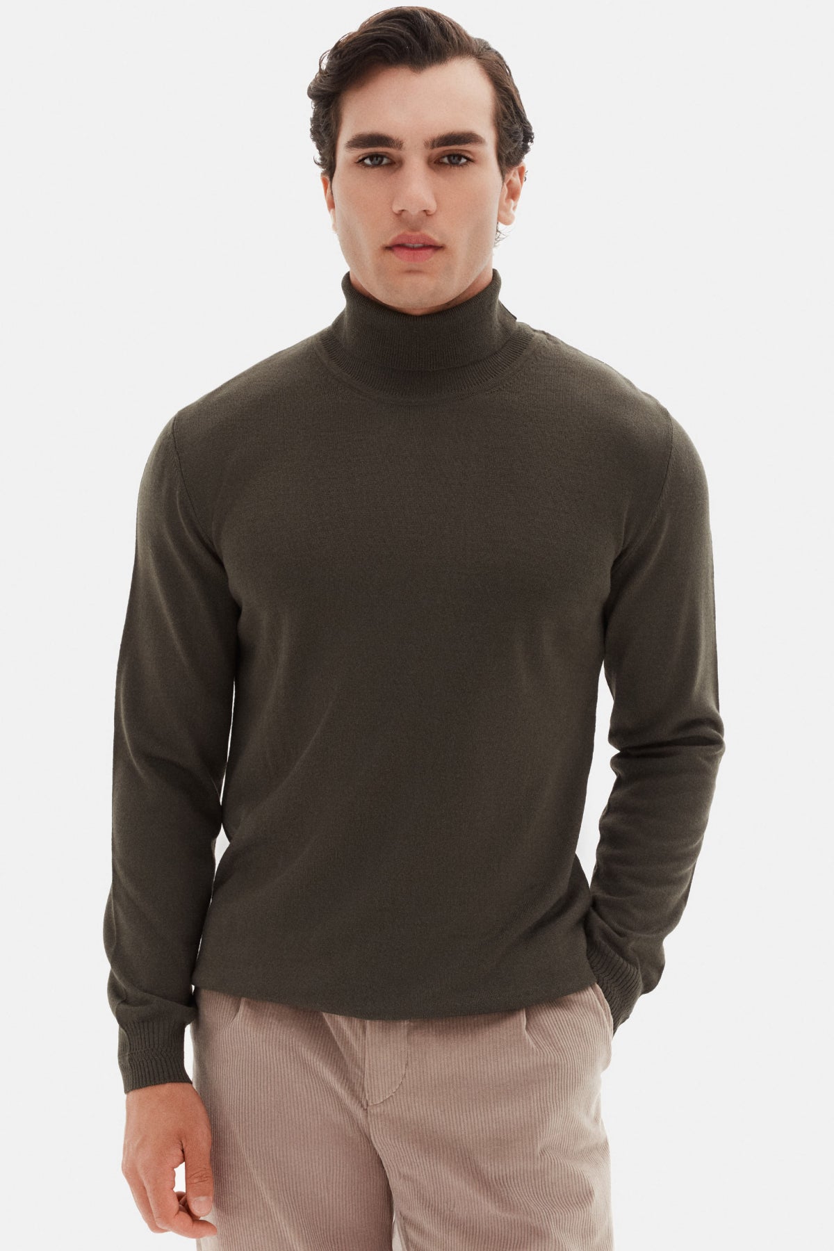 HELANCA REGULAR FIT D'S DAMAT  - Kaki