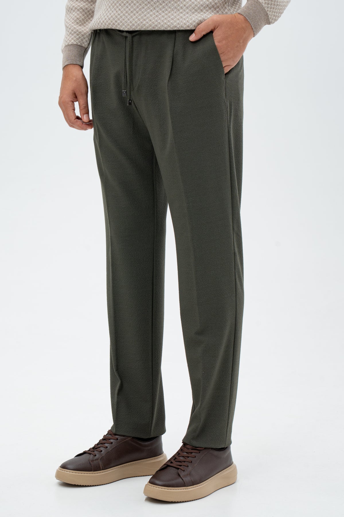 PANTALONI CASUAL JOGGER D'S DAMAT  - Kaki