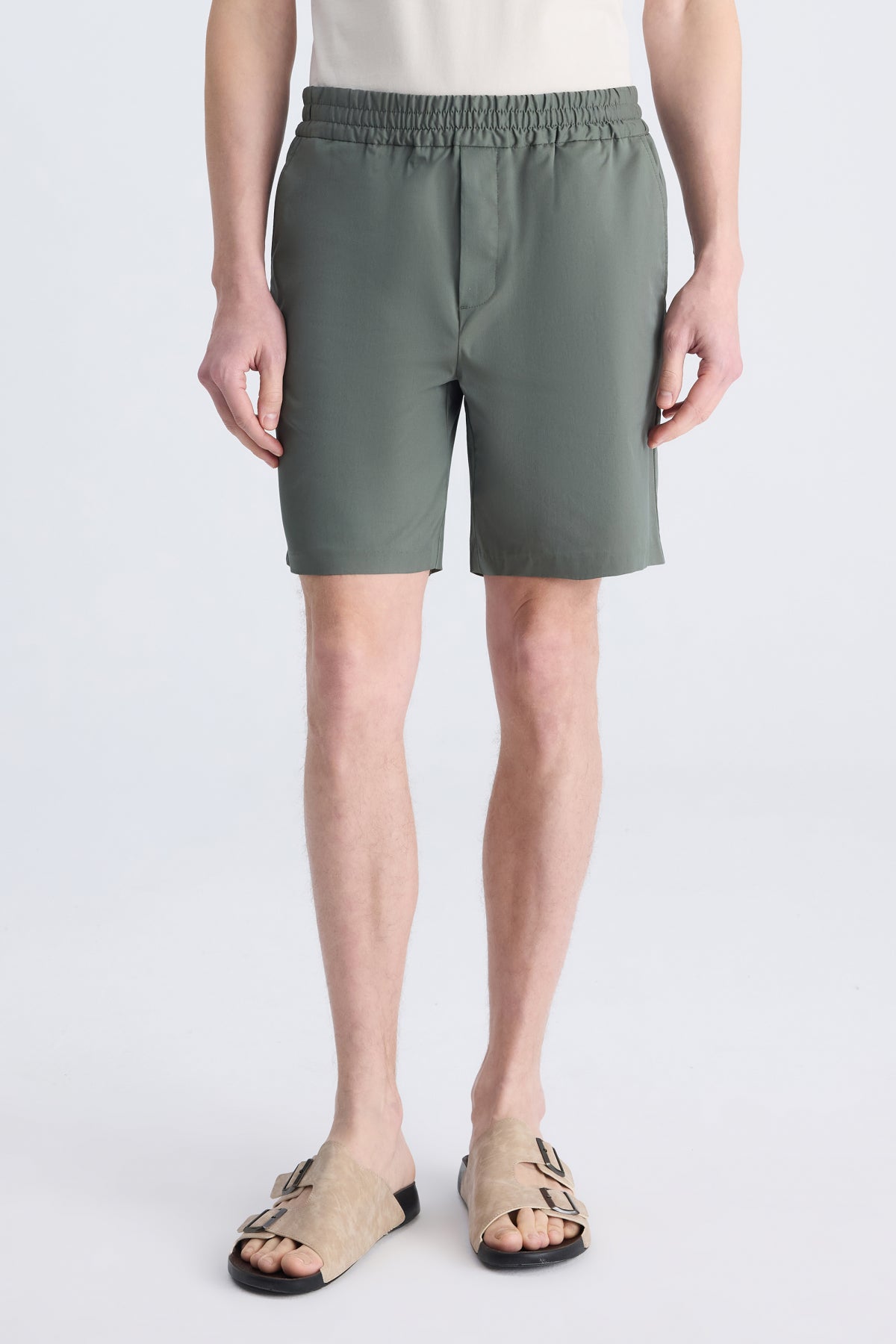 PANTALONI SCURTI REGULAR FIT D'S DAMAT  - Kaki