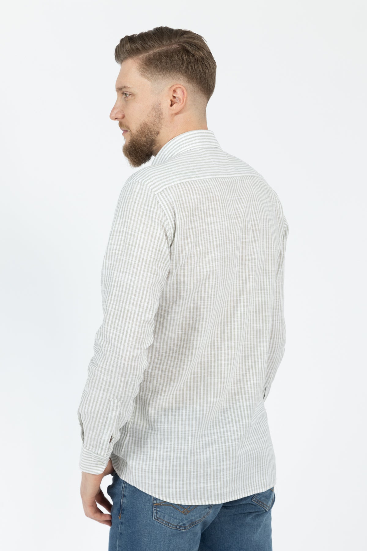 CAMASA CASUAL SLIM FIT D'S DAMAT  - Kaki