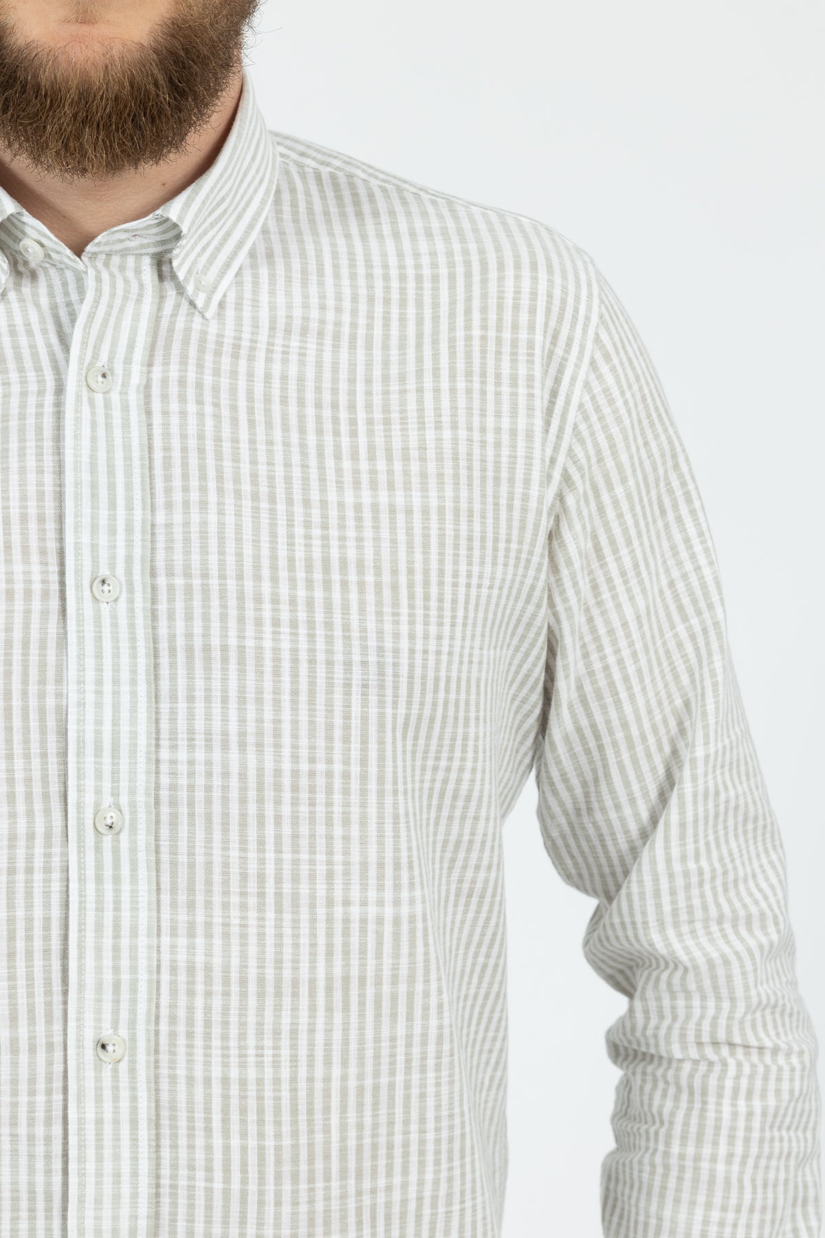 CAMASA CASUAL SLIM FIT D'S DAMAT  - Kaki