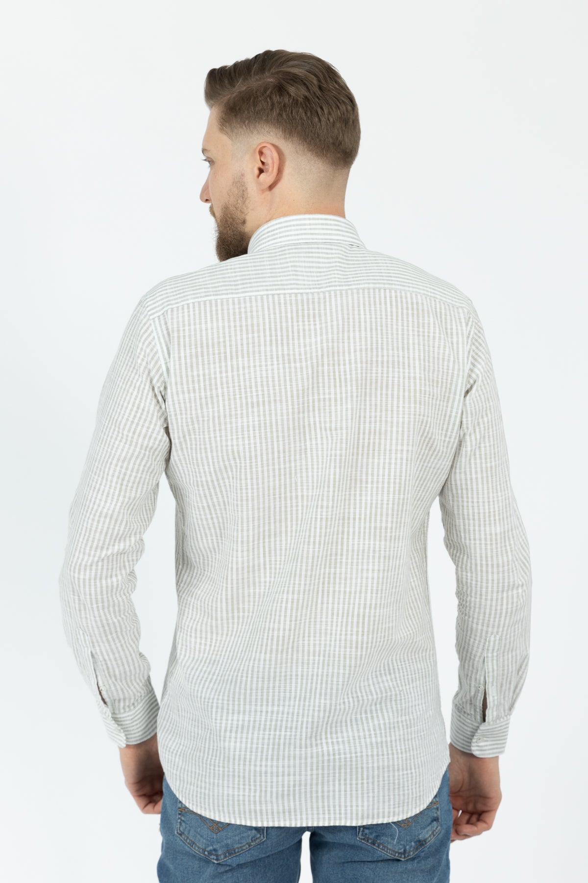 CAMASA CASUAL SLIM FIT D'S DAMAT  - Kaki
