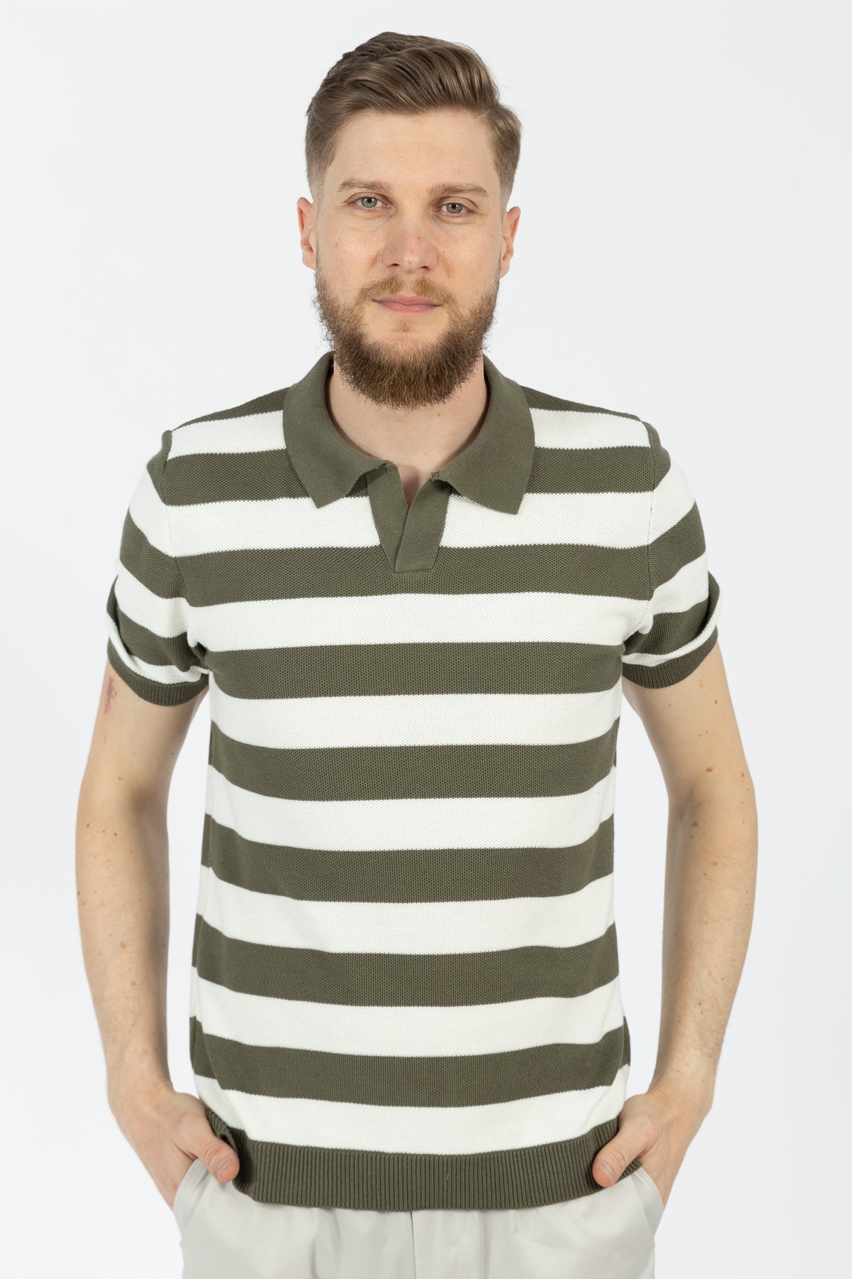 TRICOU REGULAR FIT D'S DAMAT  - Kaki