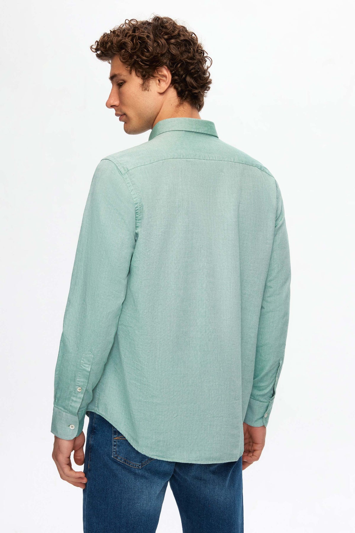 CAMASA CASUAL SLIM FIT D'S DAMAT  - Mentă