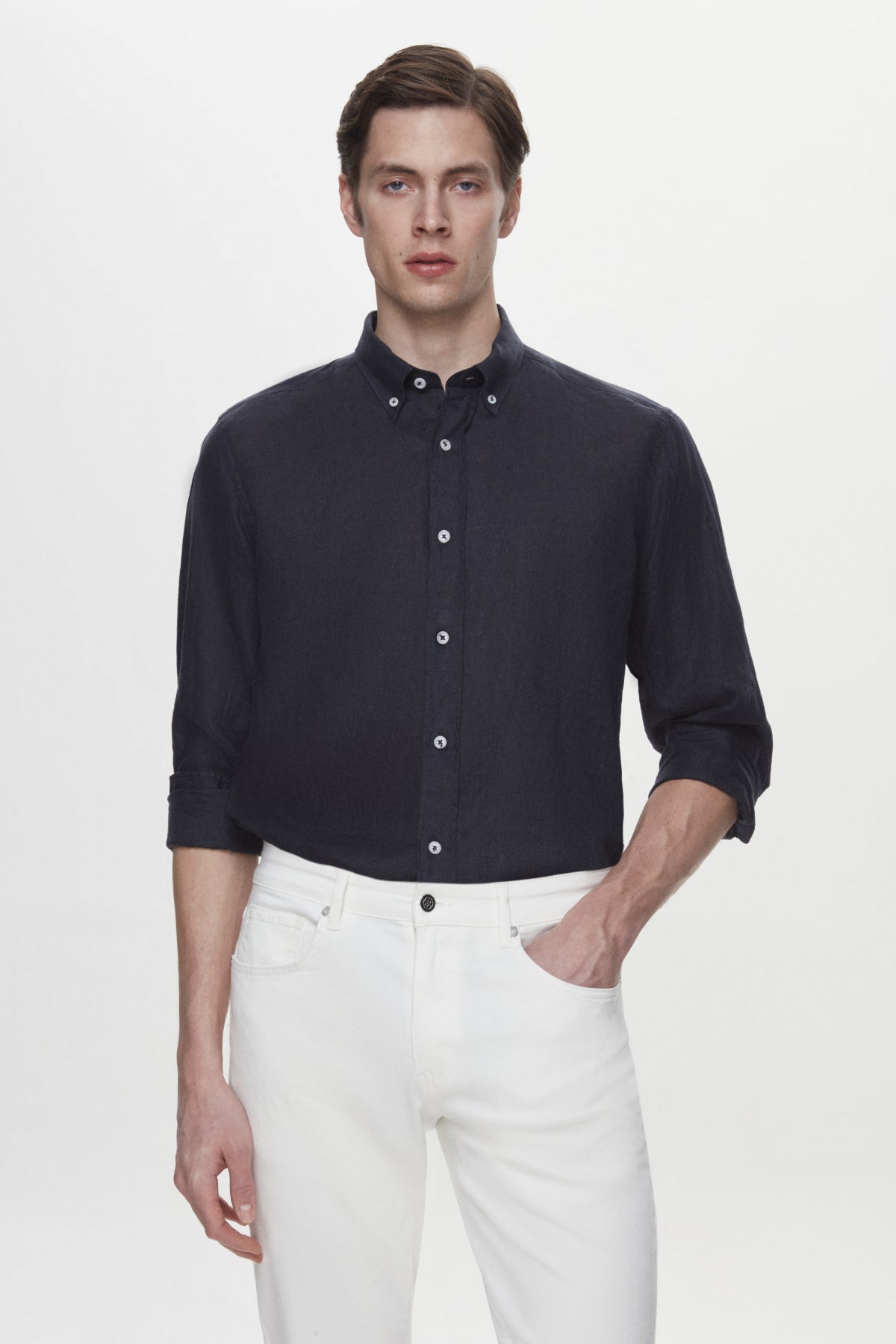 CAMASA REGULAR FIT D'S DAMAT  - Bleumarin