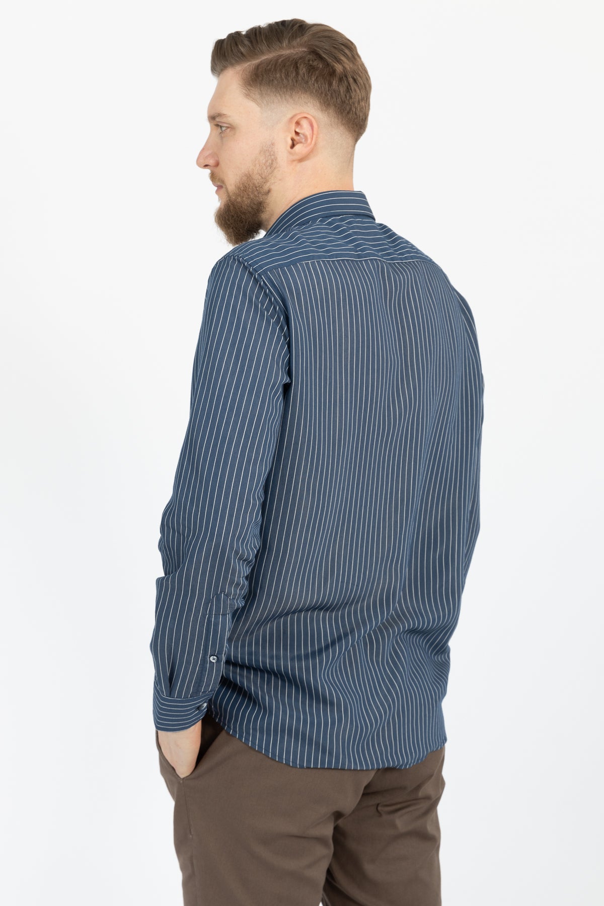 CAMASA CASUAL REGULAR FIT D'S DAMAT  - Bleumarin