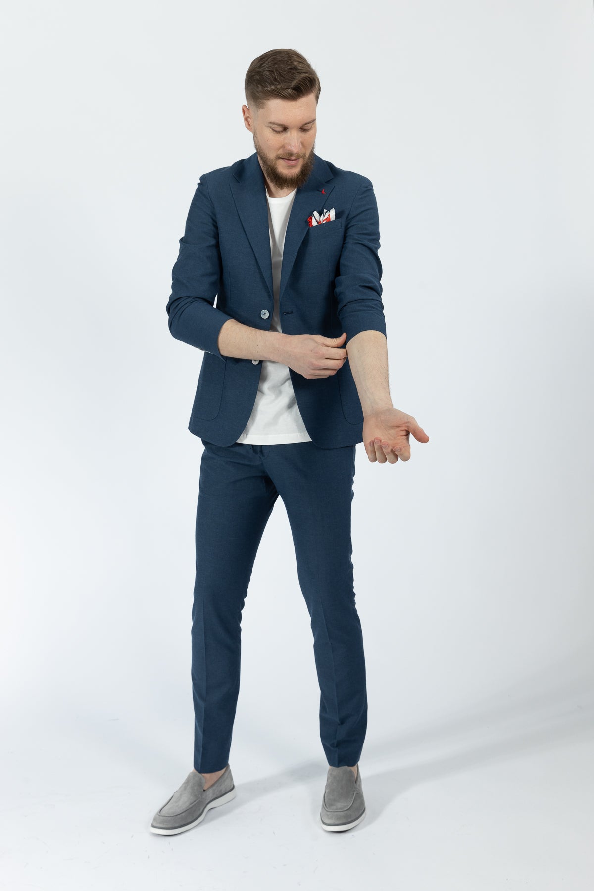 COSTUM CASUAL SLIM FIT D'S DAMAT  - Bleumarin